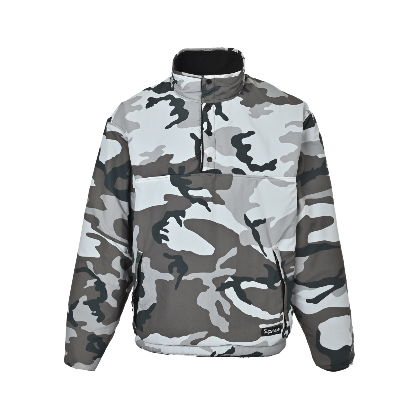 Supreme 联名款双面穿羊羔绒半拉链外套 Polartec Shearling Reversible Pullover 双面穿羊羔毛半拉链套头外套