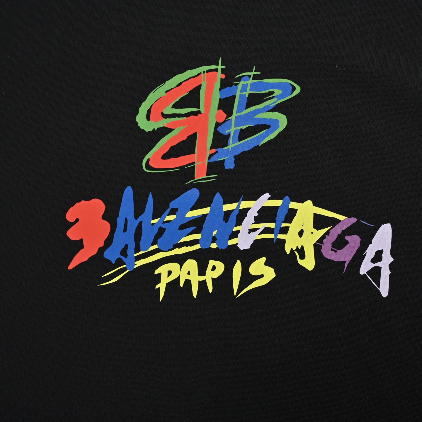 Balenciaga/巴黎世家 25Fw 彩色字母圆领卫衣