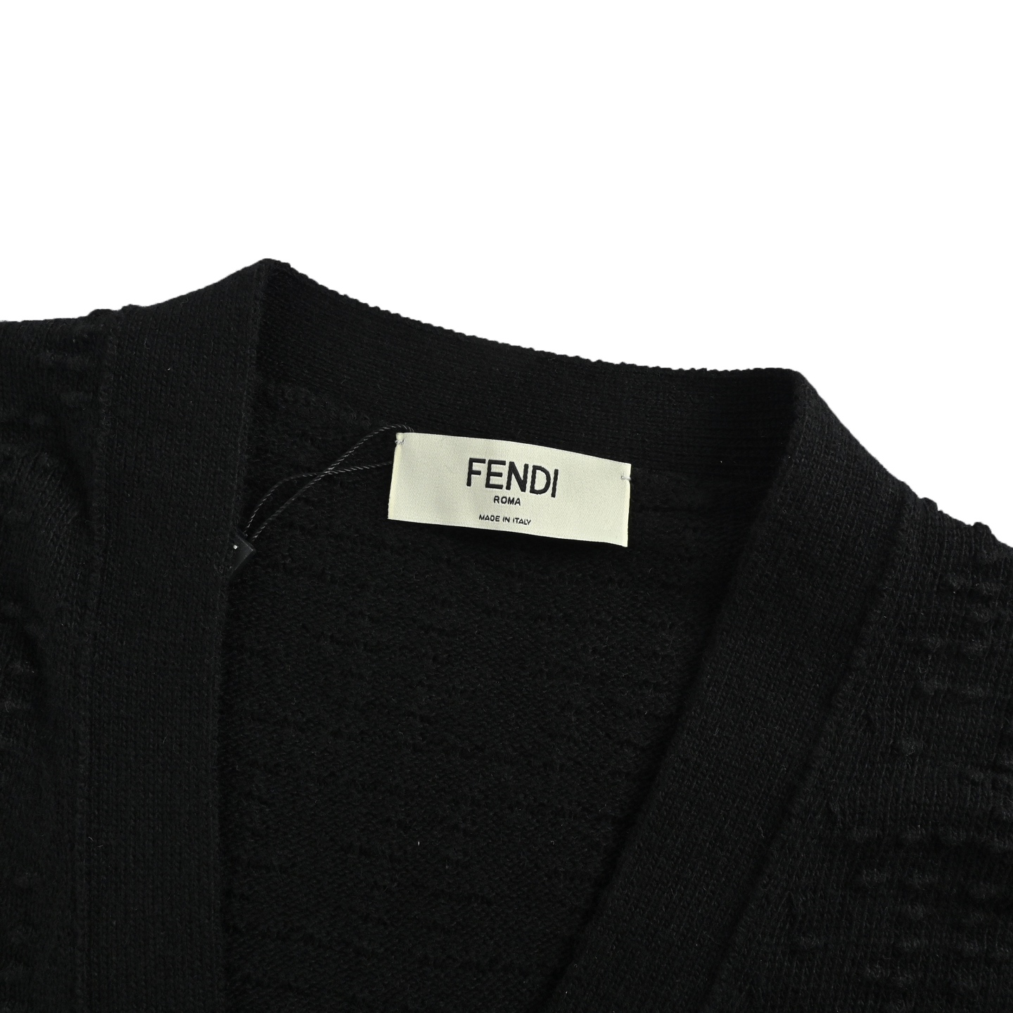 Fendi/芬迪 谷波提花V领针织开衫