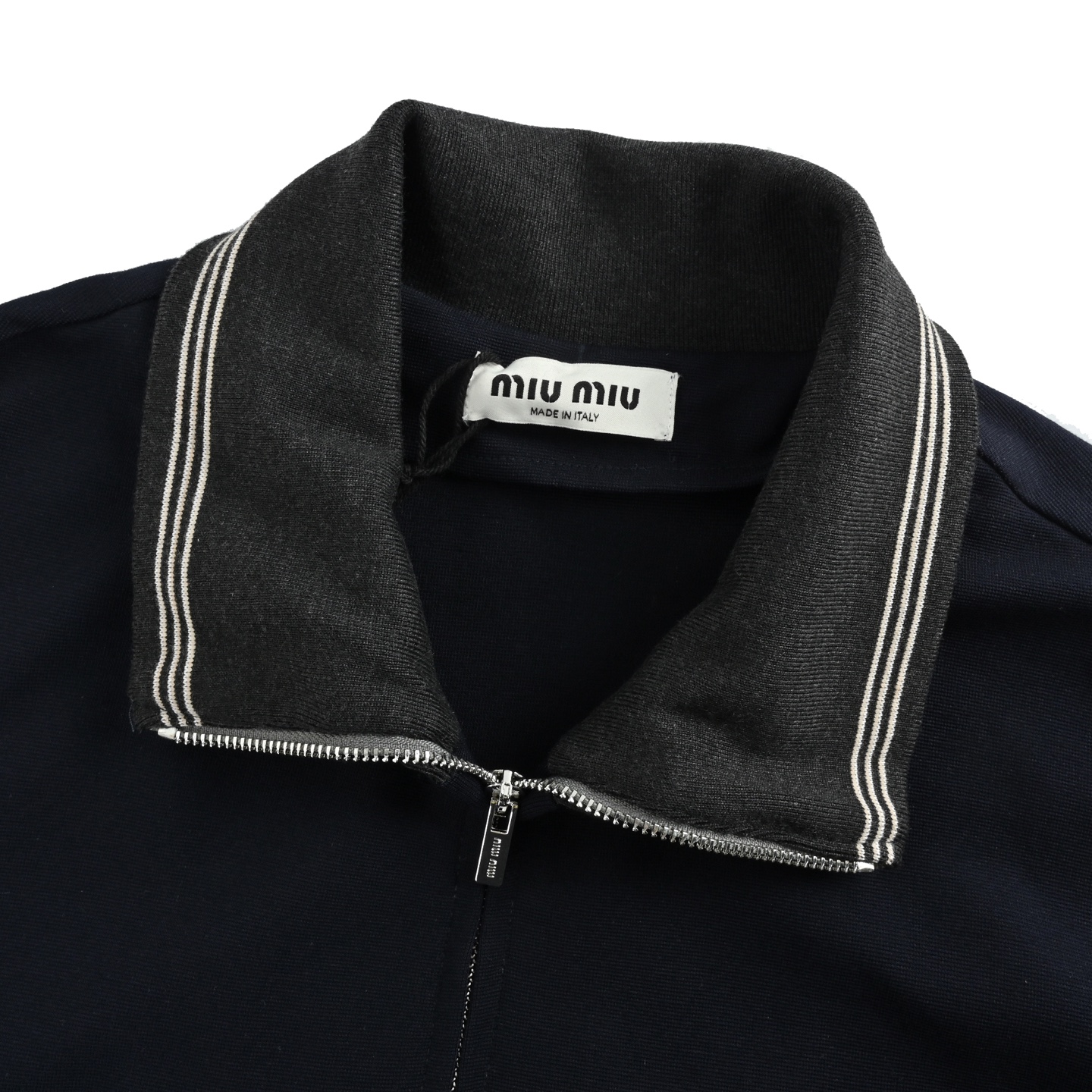 Miu Miu/缪缪 刺绣撞色套装拉链夹克外套