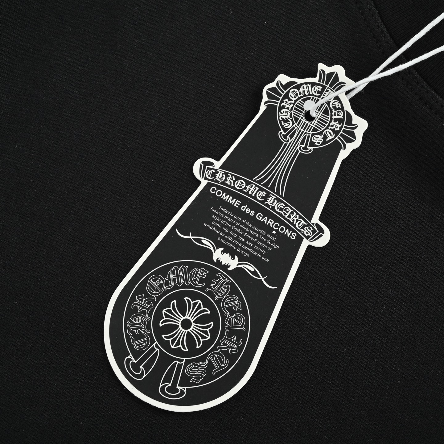 Chrome Hearts/克罗心 胸口暗纹十字架梵文刺绣长袖T恤