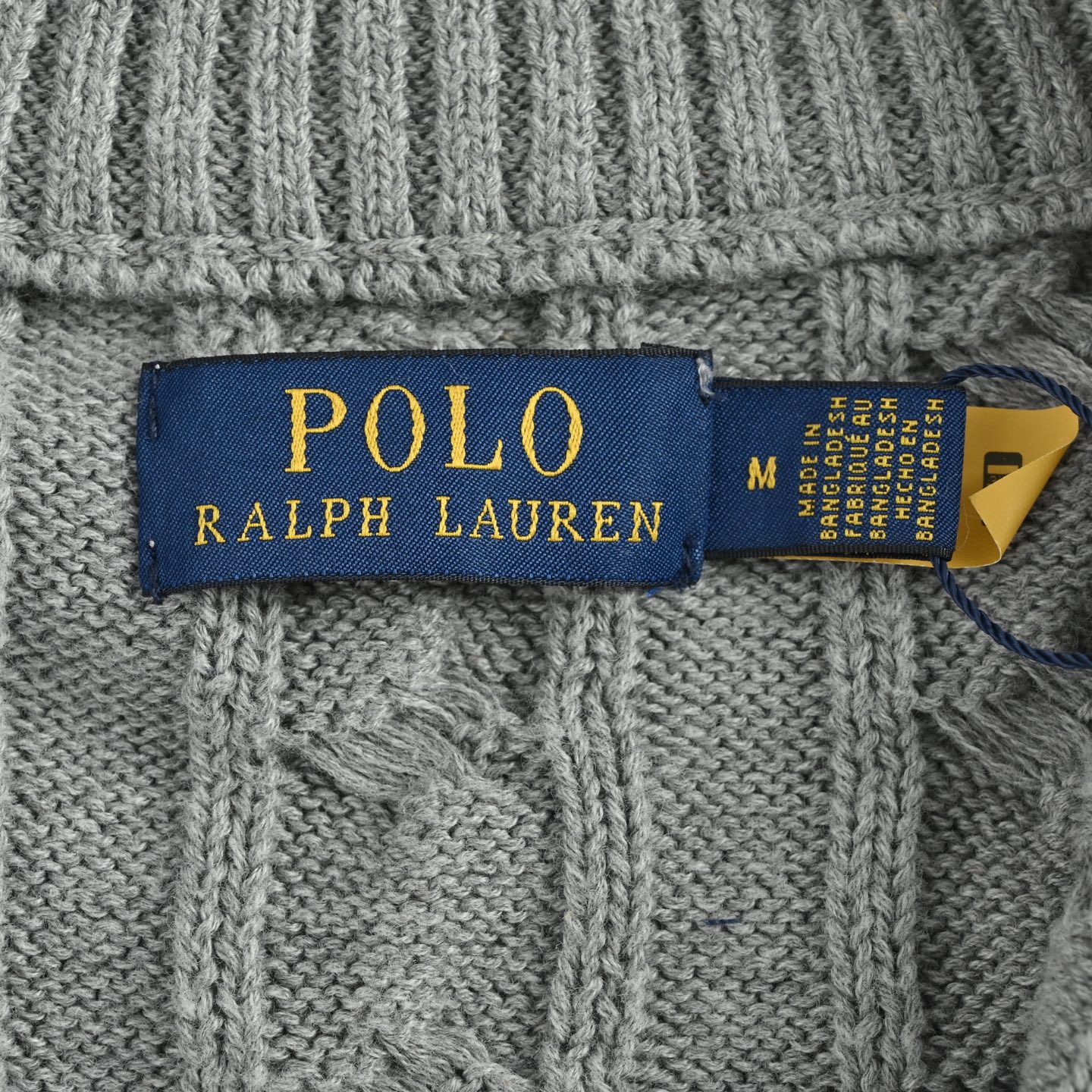 Ralph Lauren/拉夫劳伦 粗针绞花半拉链毛衣