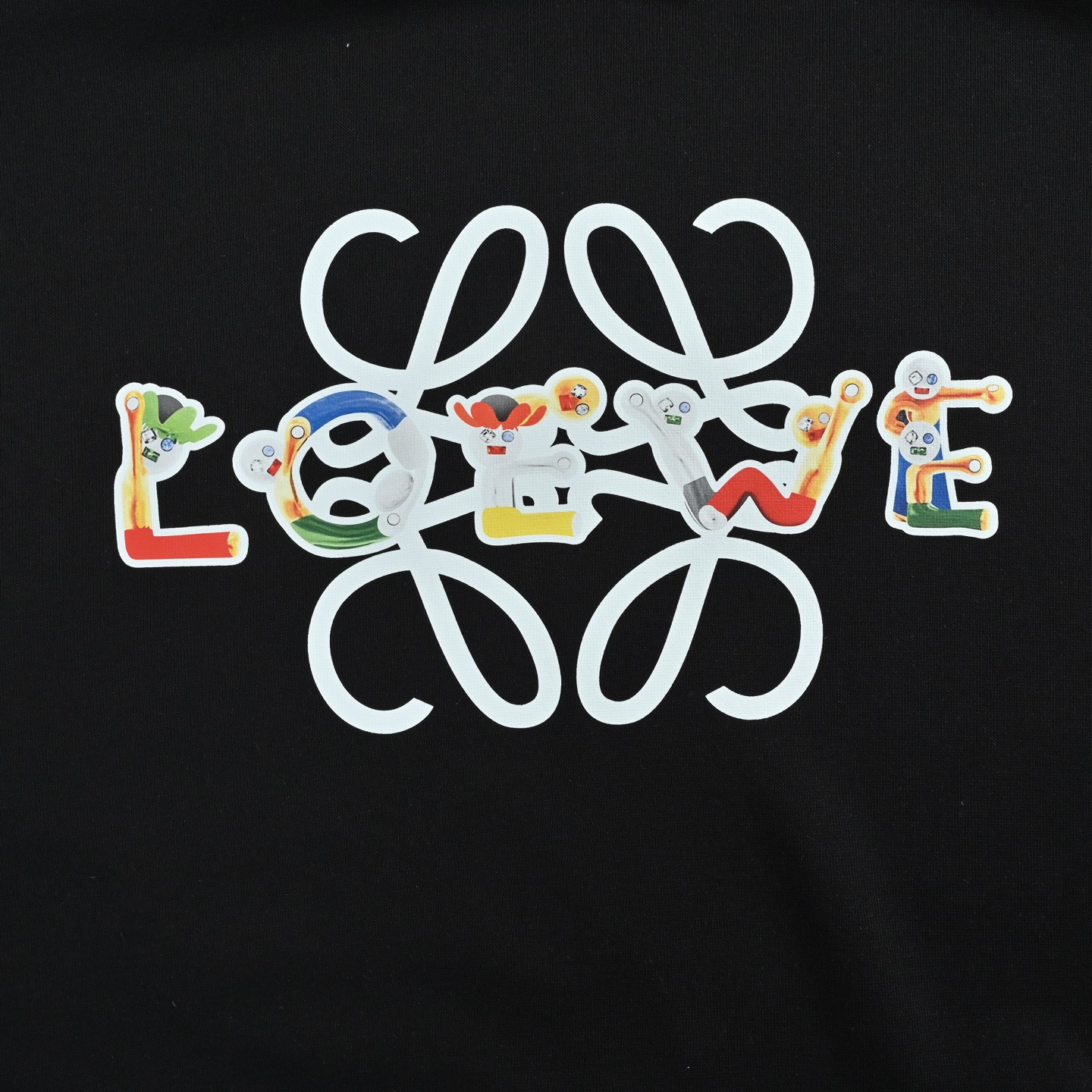 Loewe/罗意威 25Fw 彩色字母连帽卫衣 oversize版型 宽松