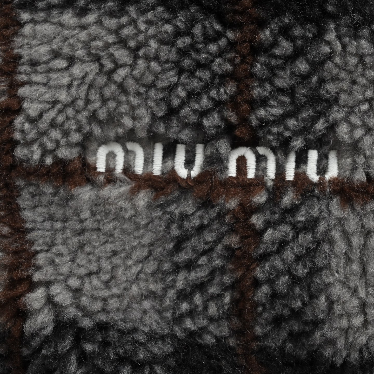 Miu Miu/缪缪 撞色格纹拉链夹克外套
