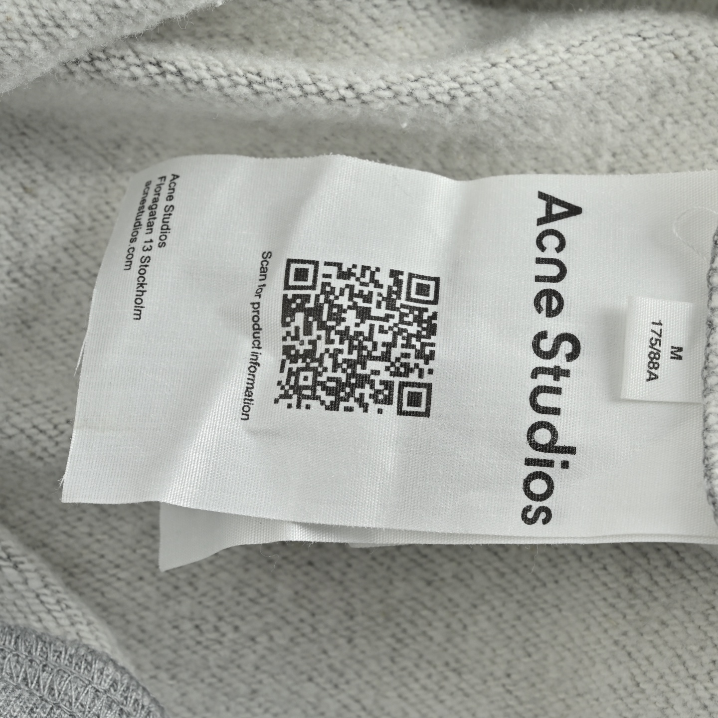 ACNE STUDIOS 模糊印花徽标高领卫衣 定制花纱柔绒锦棉