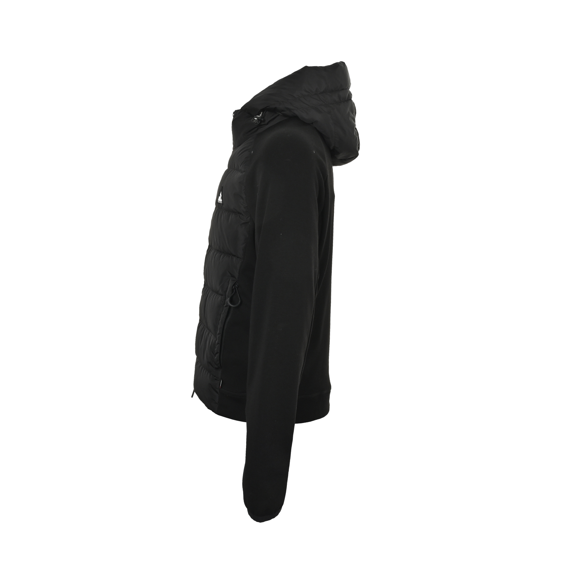 Moncler/蒙口 三角标梭织拼接连帽羽绒服