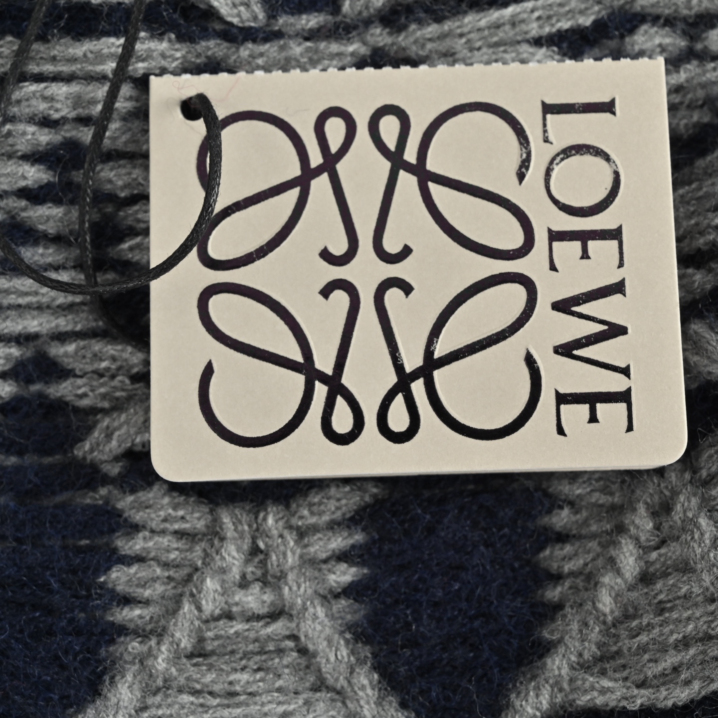 Loewe/罗意威 满饰几何圆领拉链针织毛衣外套 定制雪绒棱格提花羊毛