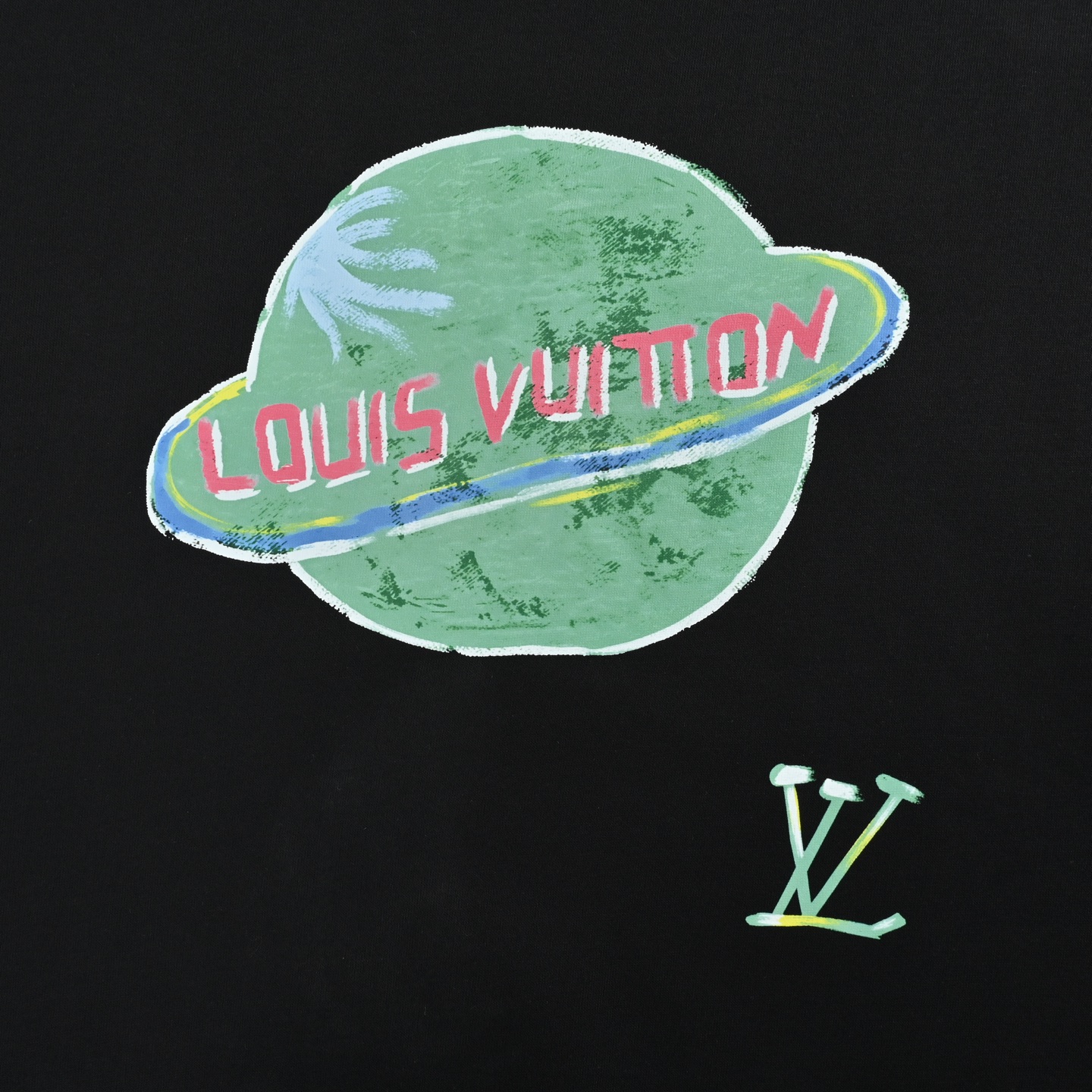 Louis Vuitton/路易威登 25Fw 地球印花圆领卫衣 480g