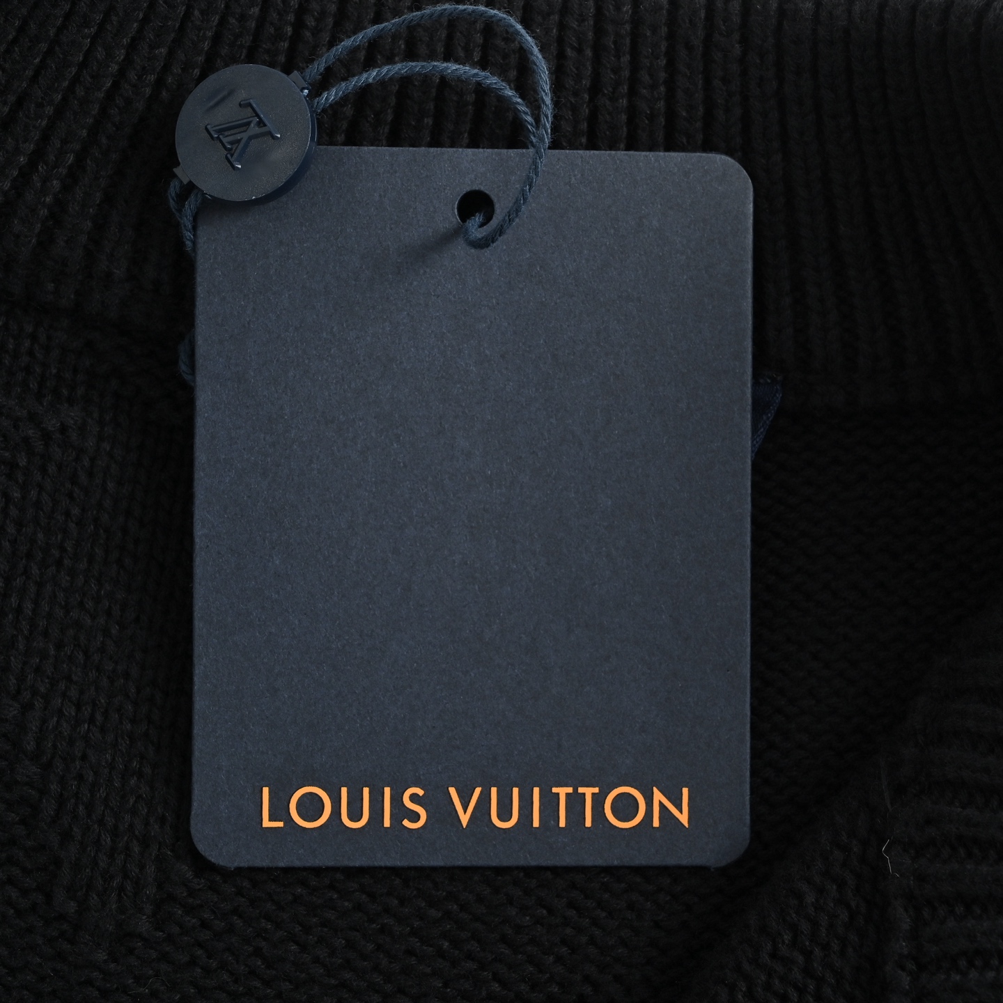 Louis Vuitton/路易威登 暗纹老花提花半拉链毛衣 藏青色 黑色