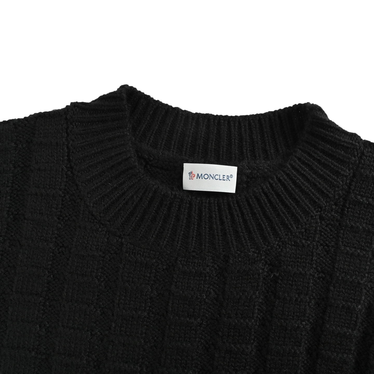 Moncler/蒙口 两色浮雕编织圆领毛衣