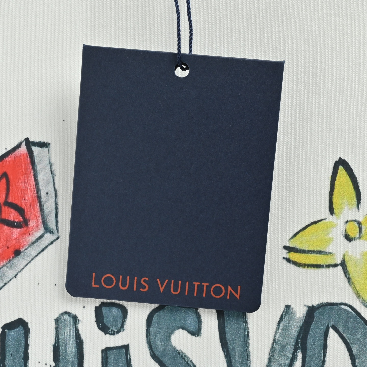 Louis Vuitton/路易威登 25Fw 手绘字母logo印花圆领卫衣 420克重纯棉面料毛圈底定制32支2*2螺纹