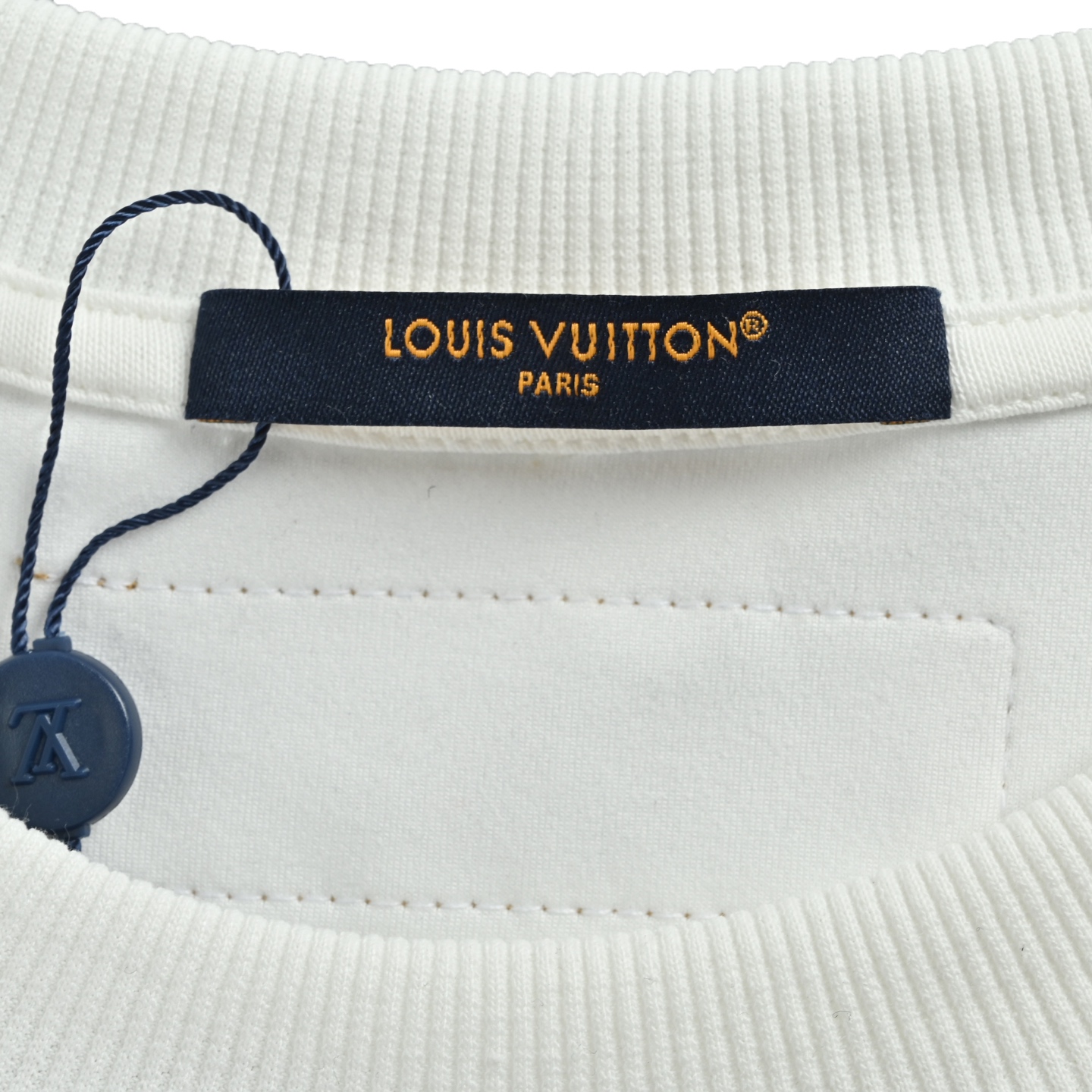Louis Vuitton/路易威登 25Fw 手绘字母logo印花圆领卫衣 420克重纯棉面料毛圈底定制32支2*2螺纹