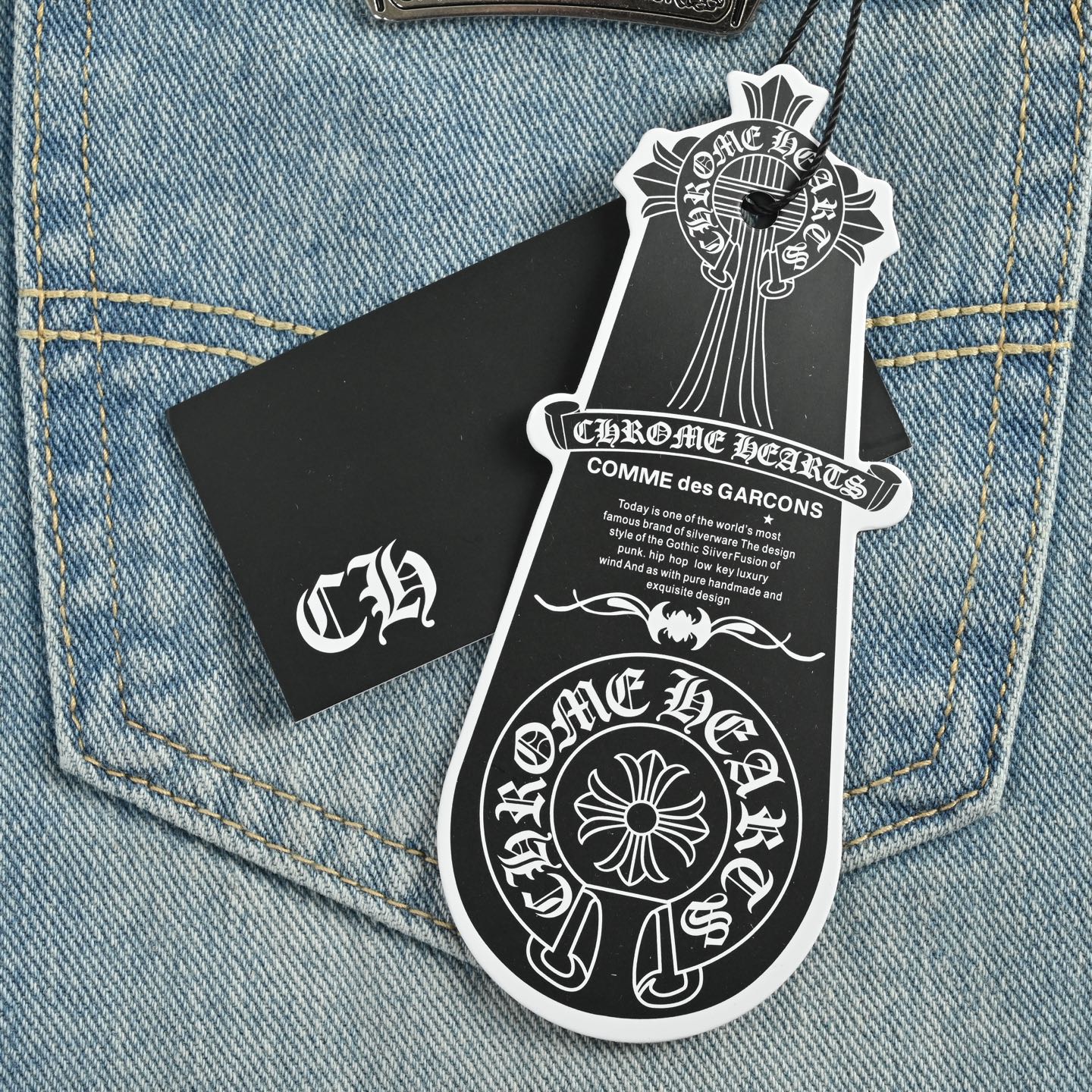 Chrome Hearts 克罗心 十字架贴皮绣洗水牛仔裤-Chinese UA Cheap High Quatity Brand Clothes Bags handbags Sneakers wholesale wholesaler seller from China Factory suppliers Fashion Clothing Shoes best Quality Beautiful Price Chrome Hearts 克罗心 十字架贴皮绣洗水牛仔裤
