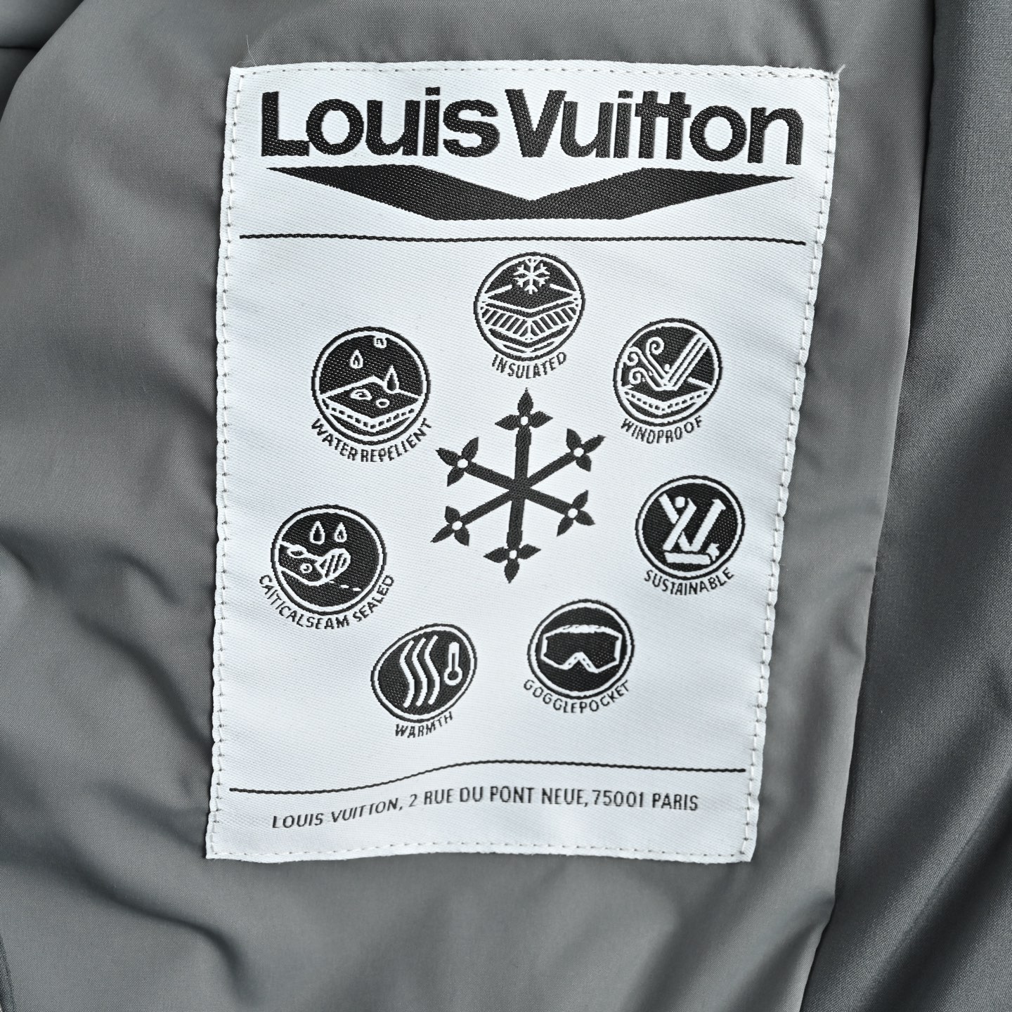 Louis Vuitton/路易威登 25Fw 滑雪系列花卉双拉链连帽羽绒服