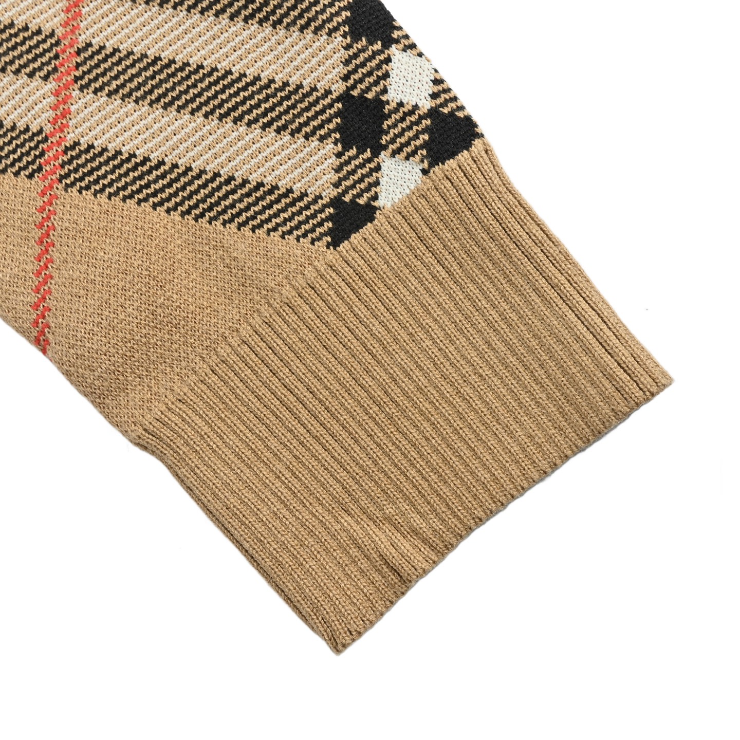 Burberry/巴宝莉 24Fw 斜格纹针织开衫毛衣