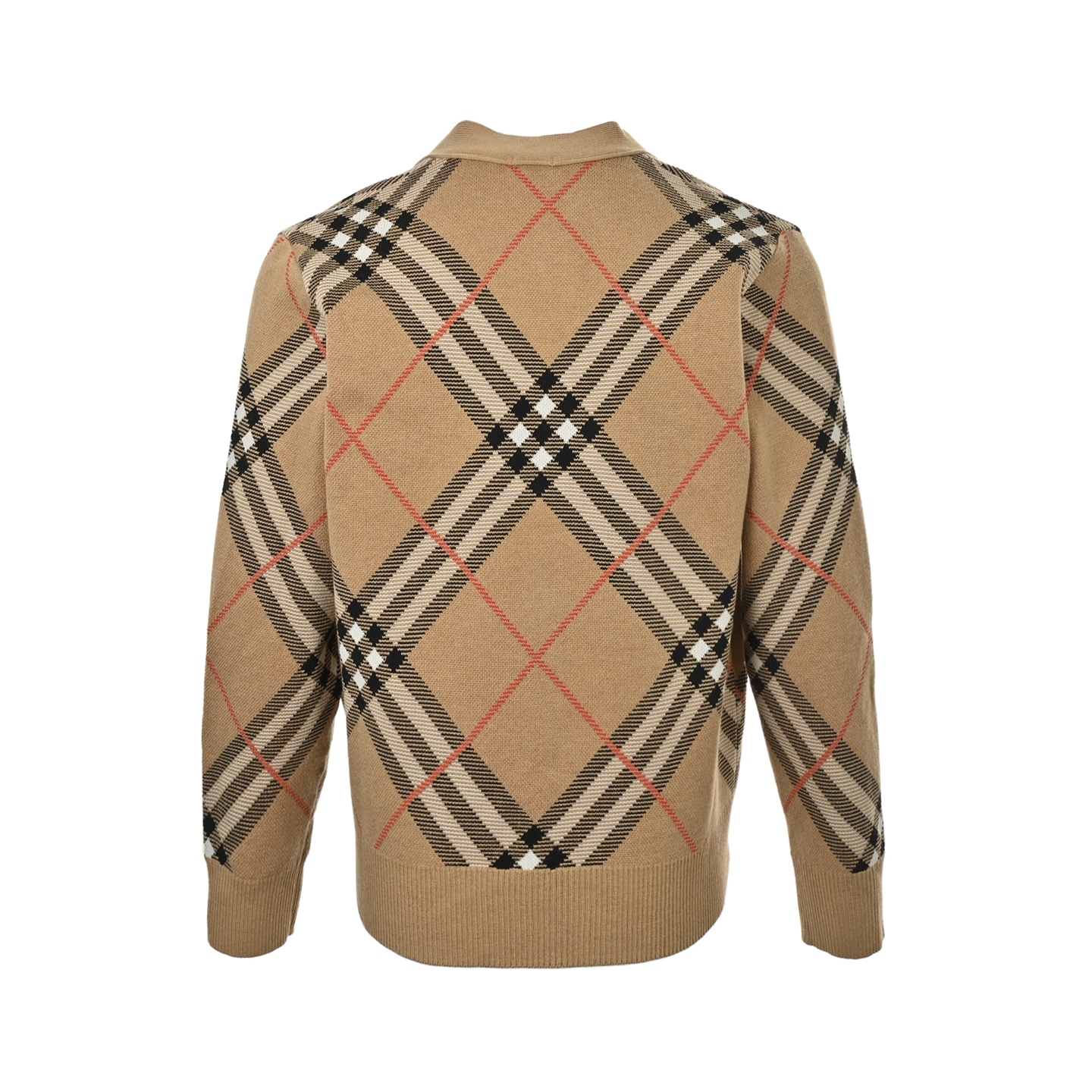 Burberry/巴宝莉 24Fw 斜格纹针织开衫毛衣