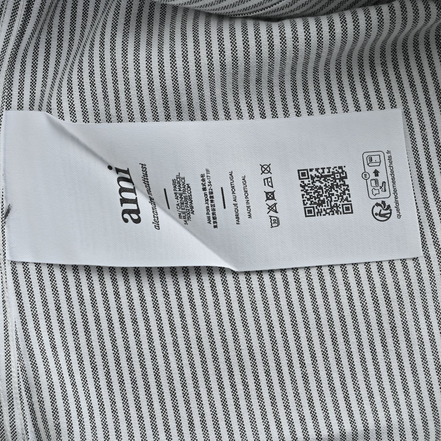 Ami Paris 爱心刺绣竖条纹长袖衬衫-Chinese UA Cheap High Quatity Brand Clothes Bags handbags Sneakers wholesale wholesaler seller from China Factory suppliers Fashion Clothing Shoes best Quality Beautiful Price Ami Paris 爱心刺绣竖条纹长袖衬衫
