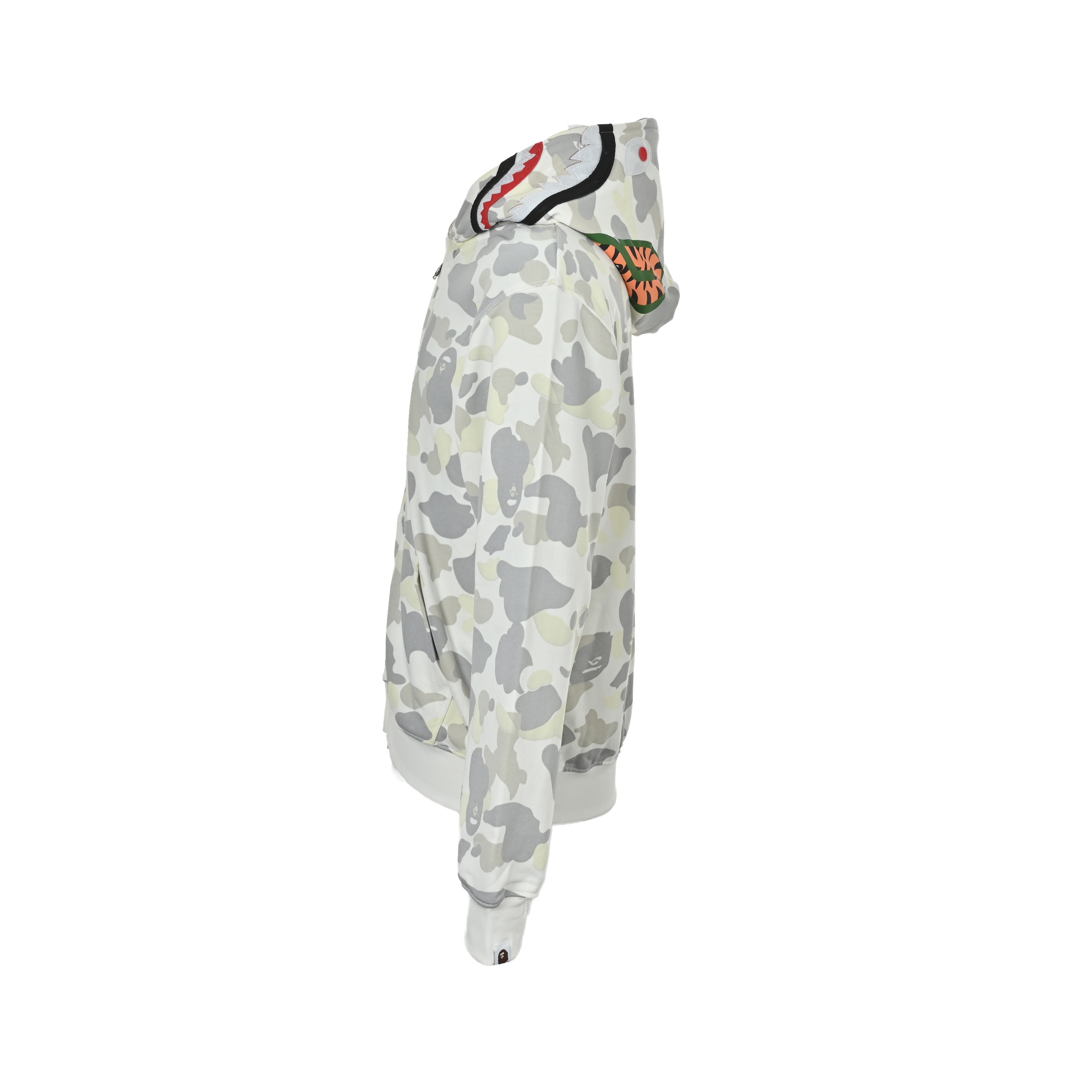 Bape 单帽鲨鱼拉链连帽外套 Colors 黑色 白色
