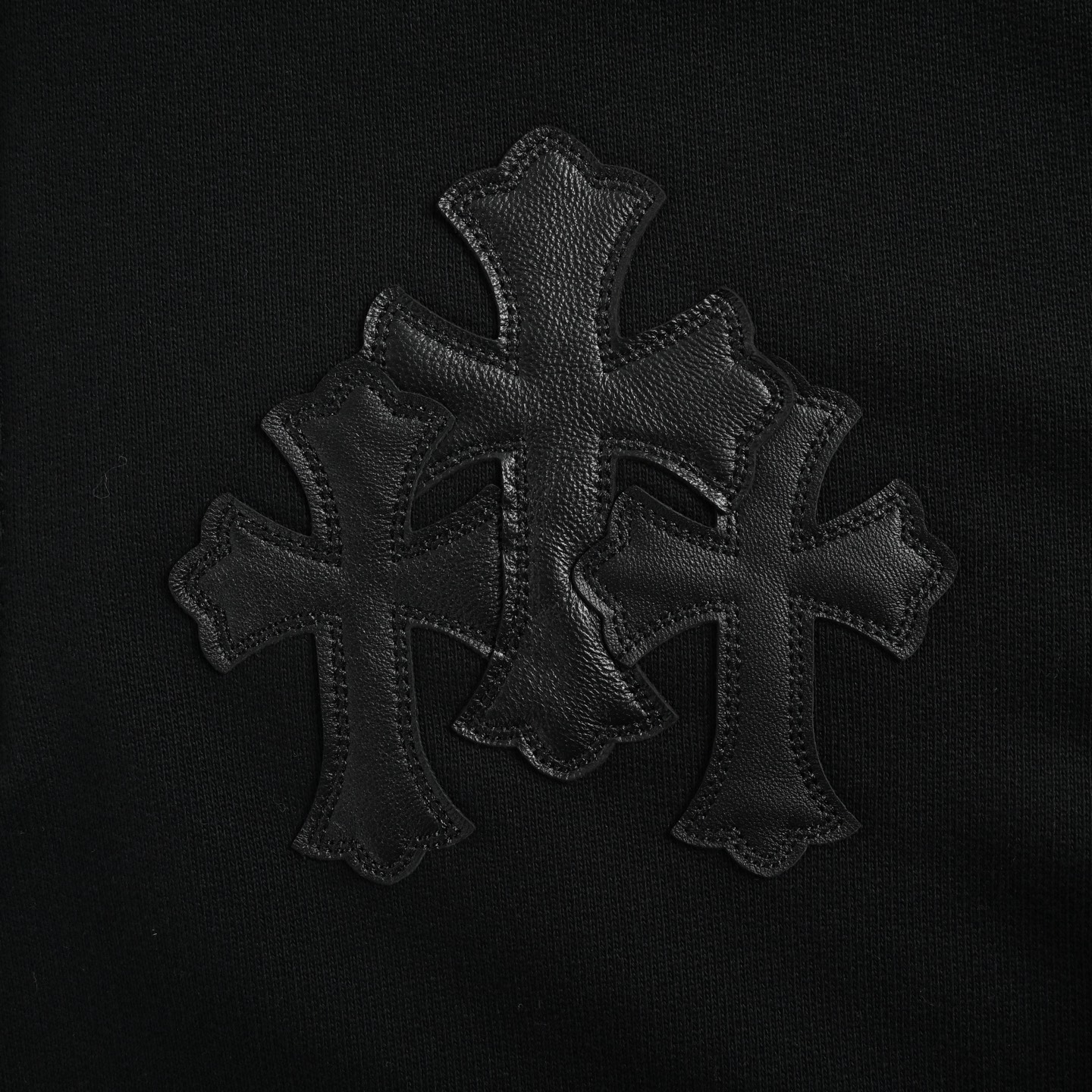 Chrome Hearts 克罗心 十字半拉链贴皮立领卫衣-Chinese UA Cheap High Quatity Brand Clothes Bags handbags Sneakers wholesale wholesaler seller from China Factory suppliers Fashion Clothing Shoes best Quality Beautiful Price Chrome Hearts 克罗心 十字半拉链贴皮立领卫衣
