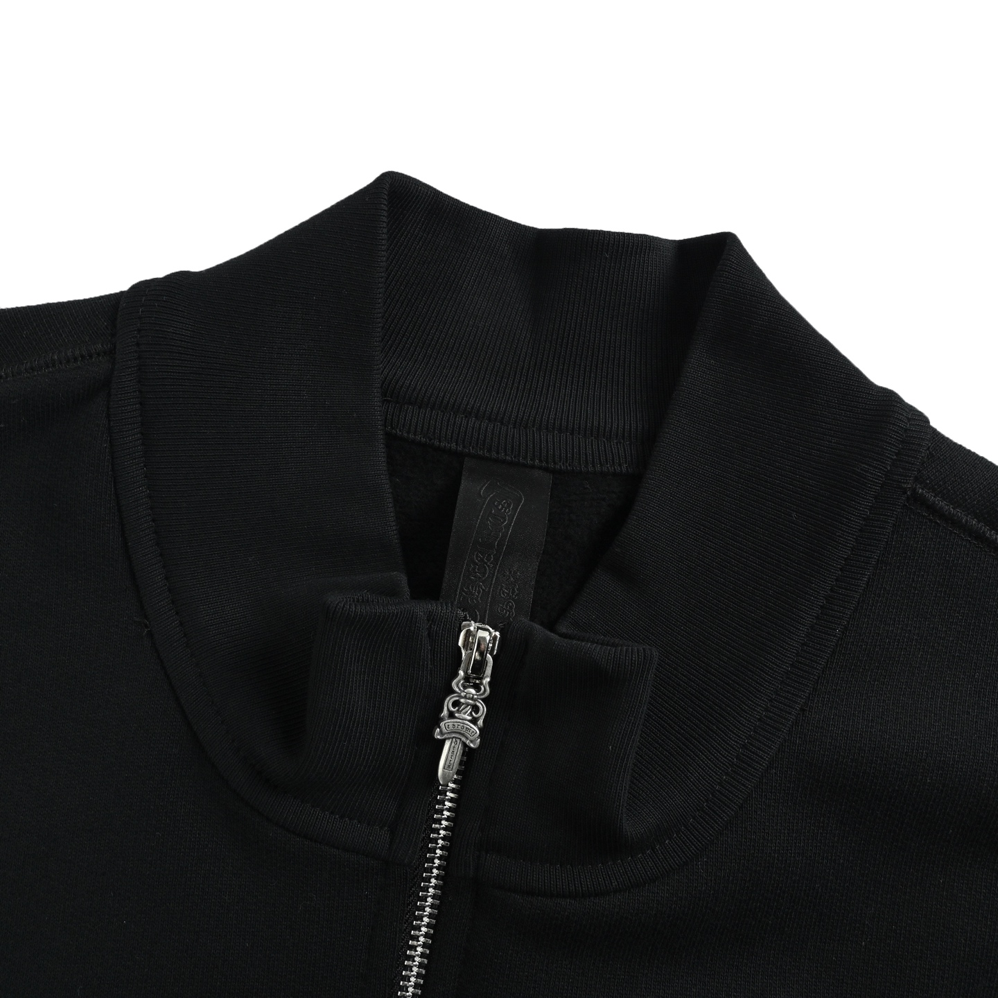 Chrome Hearts 克罗心 十字半拉链贴皮立领卫衣-Chinese UA Cheap High Quatity Brand Clothes Bags handbags Sneakers wholesale wholesaler seller from China Factory suppliers Fashion Clothing Shoes best Quality Beautiful Price Chrome Hearts 克罗心 十字半拉链贴皮立领卫衣