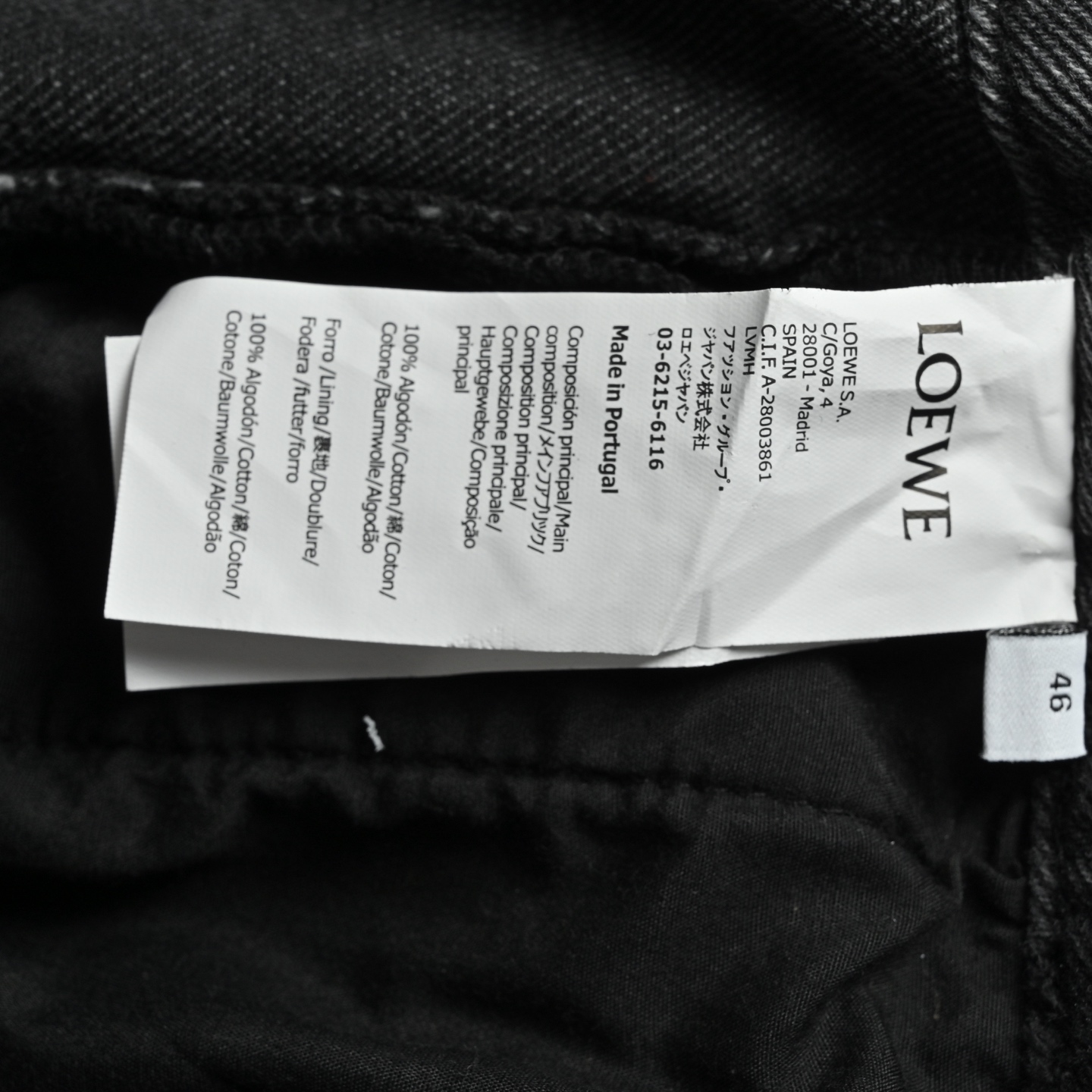 Loewe 罗意威 皮革贴片弯刀牛仔裤-Chinese UA Cheap High Quatity Brand Clothes Bags handbags Sneakers wholesale wholesaler seller from China Factory suppliers Fashion Clothing Shoes best Quality Beautiful Price Loewe 罗意威 皮革贴片弯刀牛仔裤
