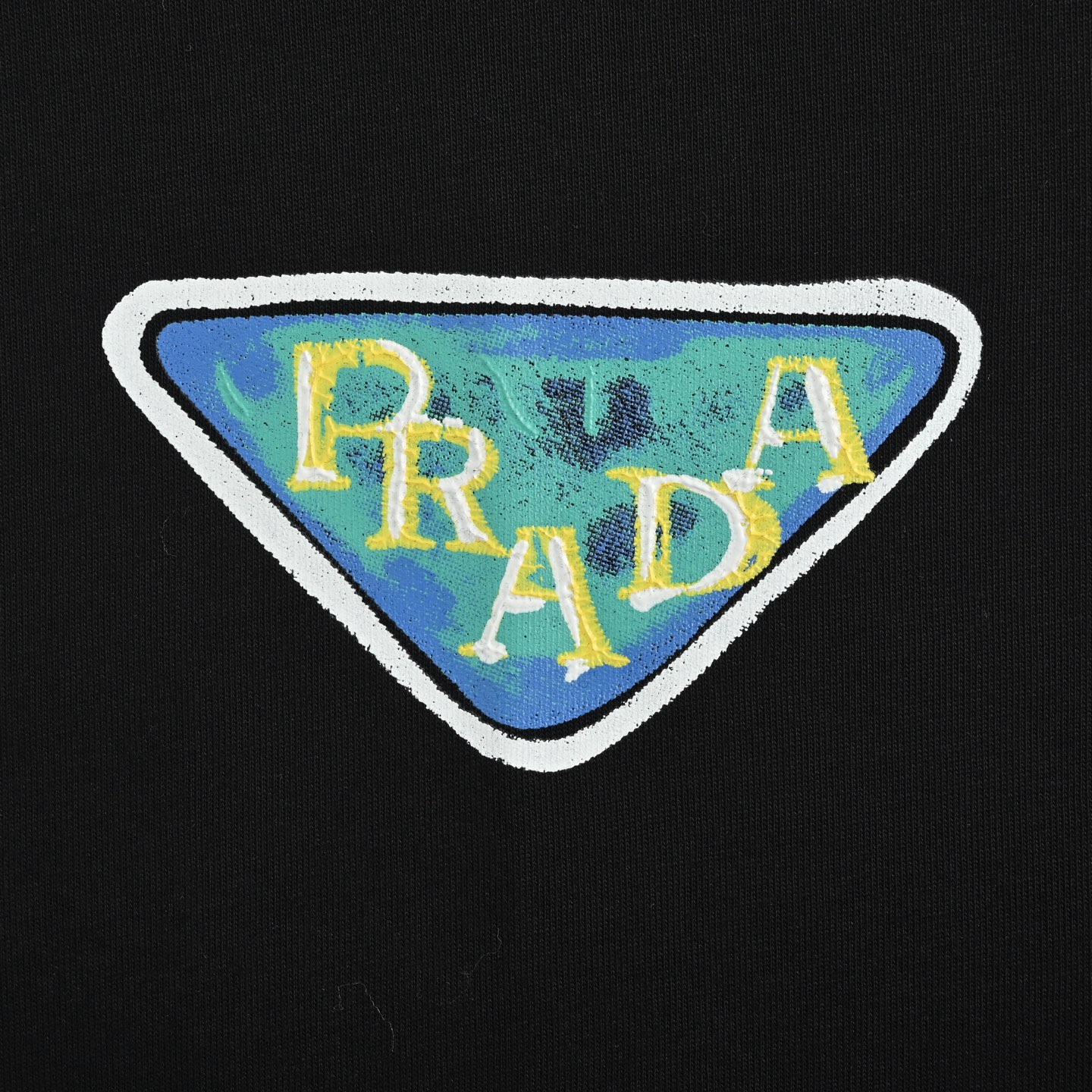 Prada/普拉达 26ss 涂鸦印花短袖 YB定织定染面料黑色 白色-Top High Quatity Cheap Sneakers Fashion Clothing Clothes Bags handbags Shoes of all Brand wholesale With The best Quality And Beautiful Price from China Factory Chinese suppliers wholesaler seller Prada/普拉达 26ss 涂鸦印花短袖 YB定织定染面料黑色 白色