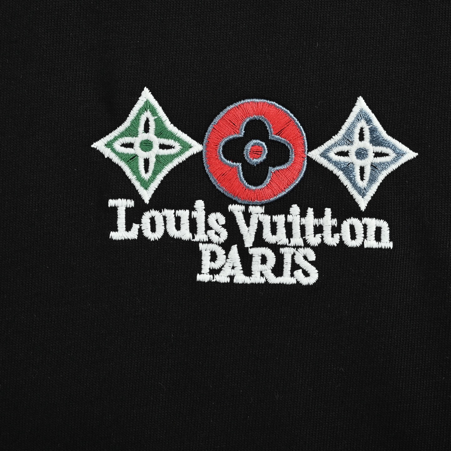 Louis Vuitton/路易威登 26ss 三花刺绣短袖 白 黑-莆田鞋,莆田鞋货源,高仿鞋,高仿鞋货源,安福档口,莆田高仿鞋,莆田鞋批发,高仿鞋批发,莆田高仿运动鞋,高仿运动鞋,莆田运动鞋 Louis Vuitton/路易威登 26ss 三花刺绣短袖 白 黑