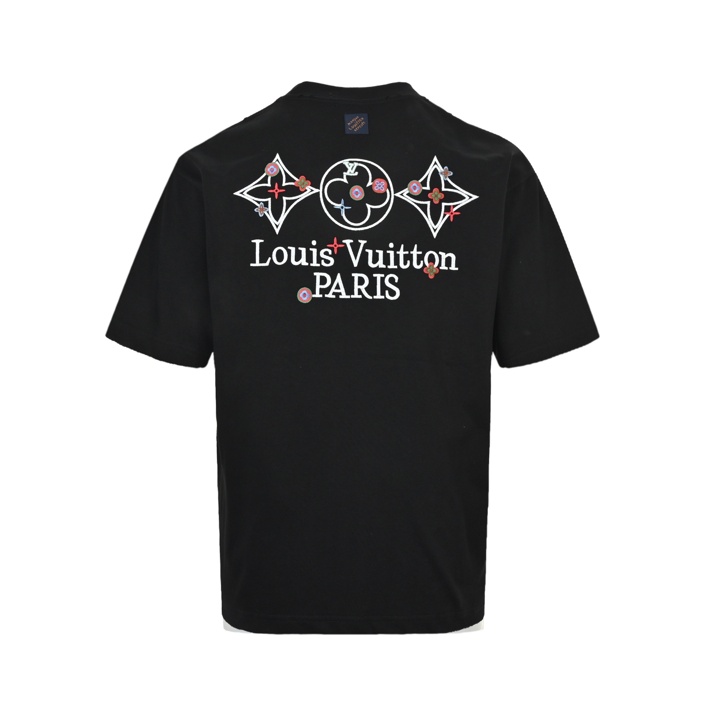 Louis Vuitton/路易威登 26ss 三花刺绣短袖 白 黑-莆田鞋,莆田鞋货源,高仿鞋,高仿鞋货源,安福档口,莆田高仿鞋,莆田鞋批发,高仿鞋批发,莆田高仿运动鞋,高仿运动鞋,莆田运动鞋 Louis Vuitton/路易威登 26ss 三花刺绣短袖 白 黑