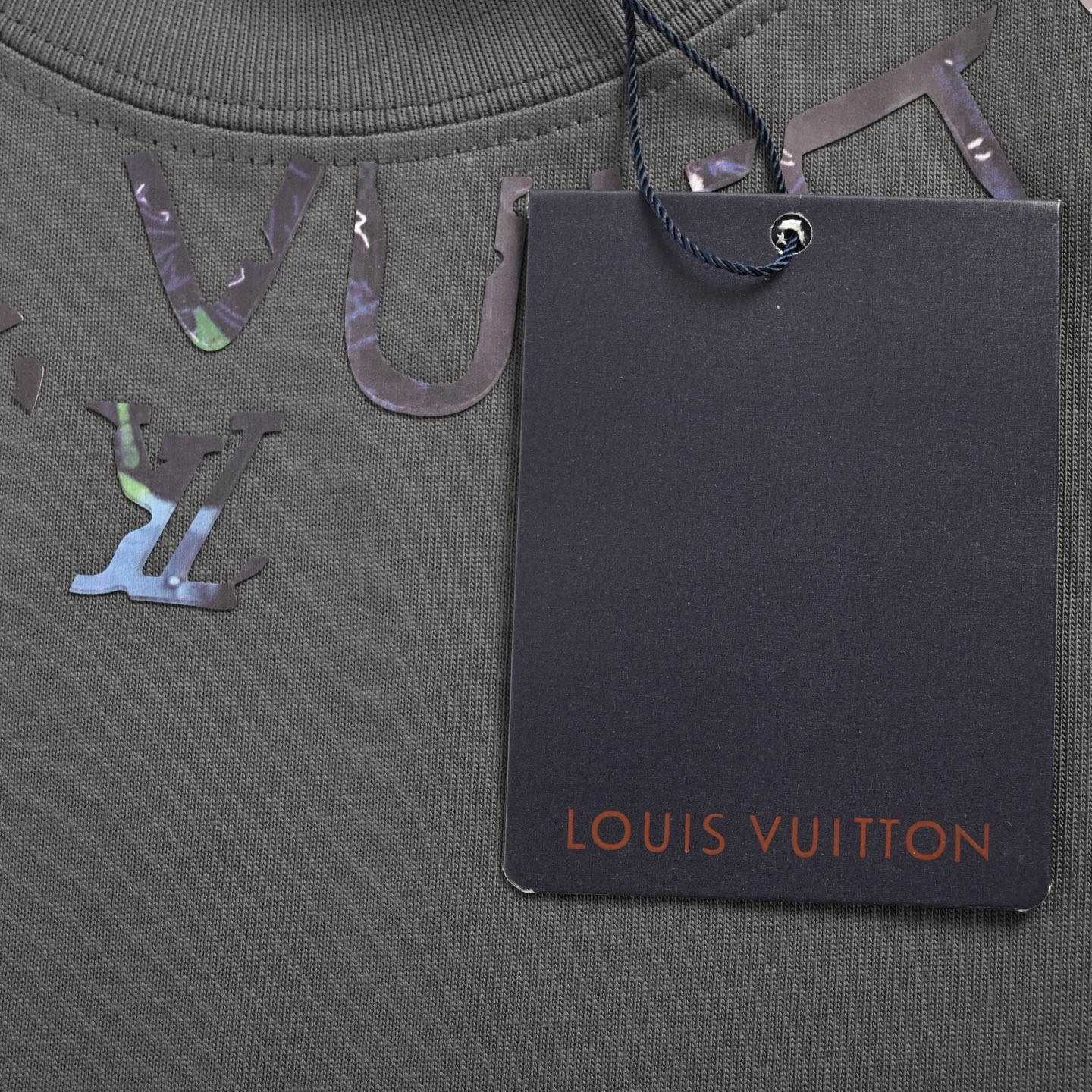 Louis Vuitton/路易威登 26ss 领口残缺字母压胶短袖白 灰