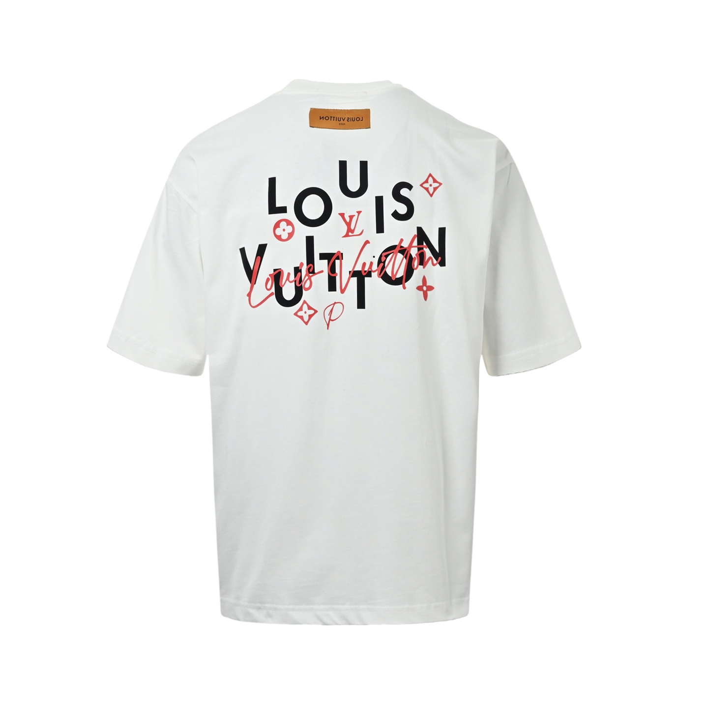 Louis Vuitton/路易威登 26ss 植绒压胶字母logo短袖 白 灰-莆田鞋,莆田鞋货源,高仿鞋,高仿鞋货源,安福档口,莆田高仿鞋,莆田鞋批发,高仿鞋批发,莆田高仿运动鞋,高仿运动鞋,莆田运动鞋 Louis Vuitton/路易威登 26ss 植绒压胶字母logo短袖 白 灰