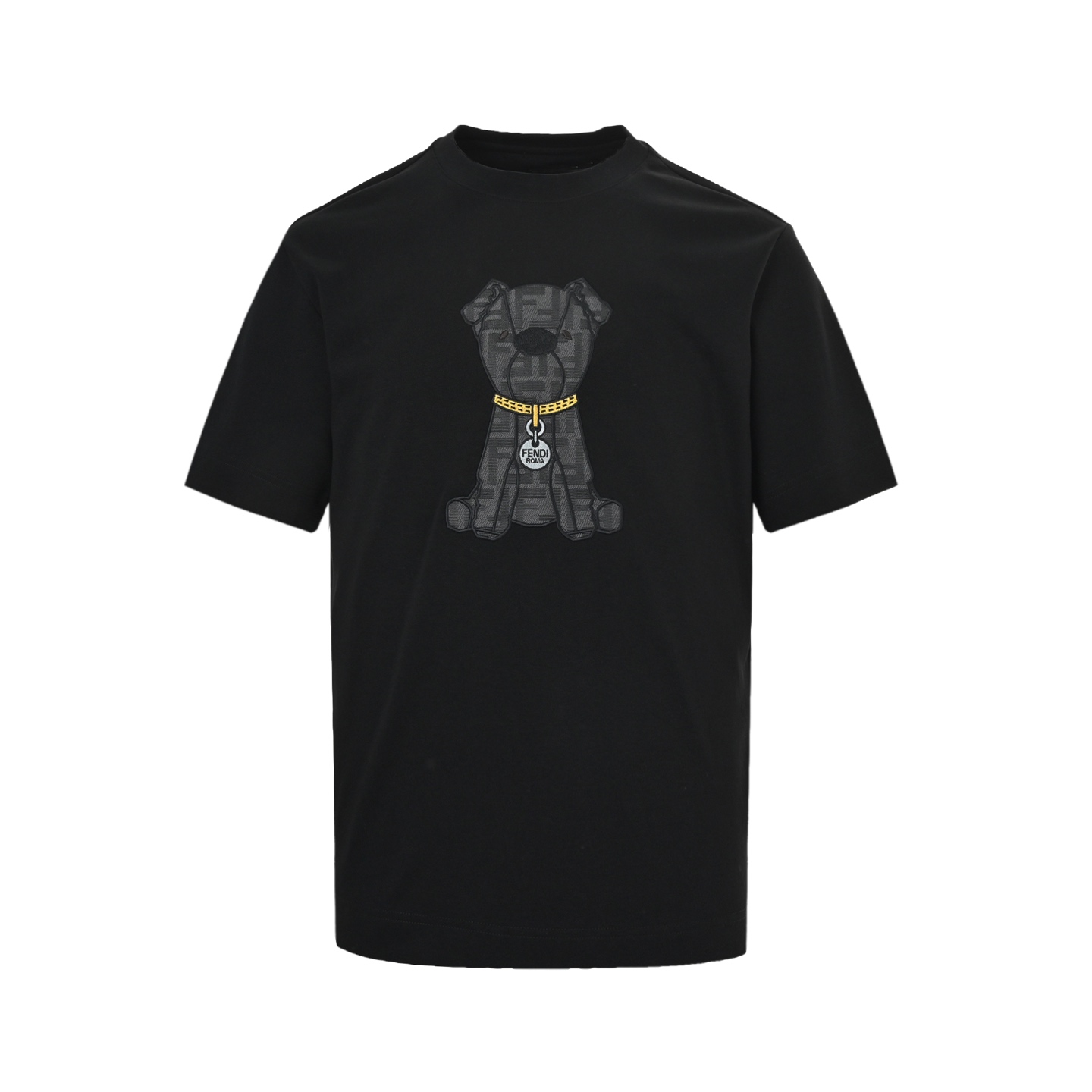 Fendi/芬迪 FF贴布小狗刺绣短袖
