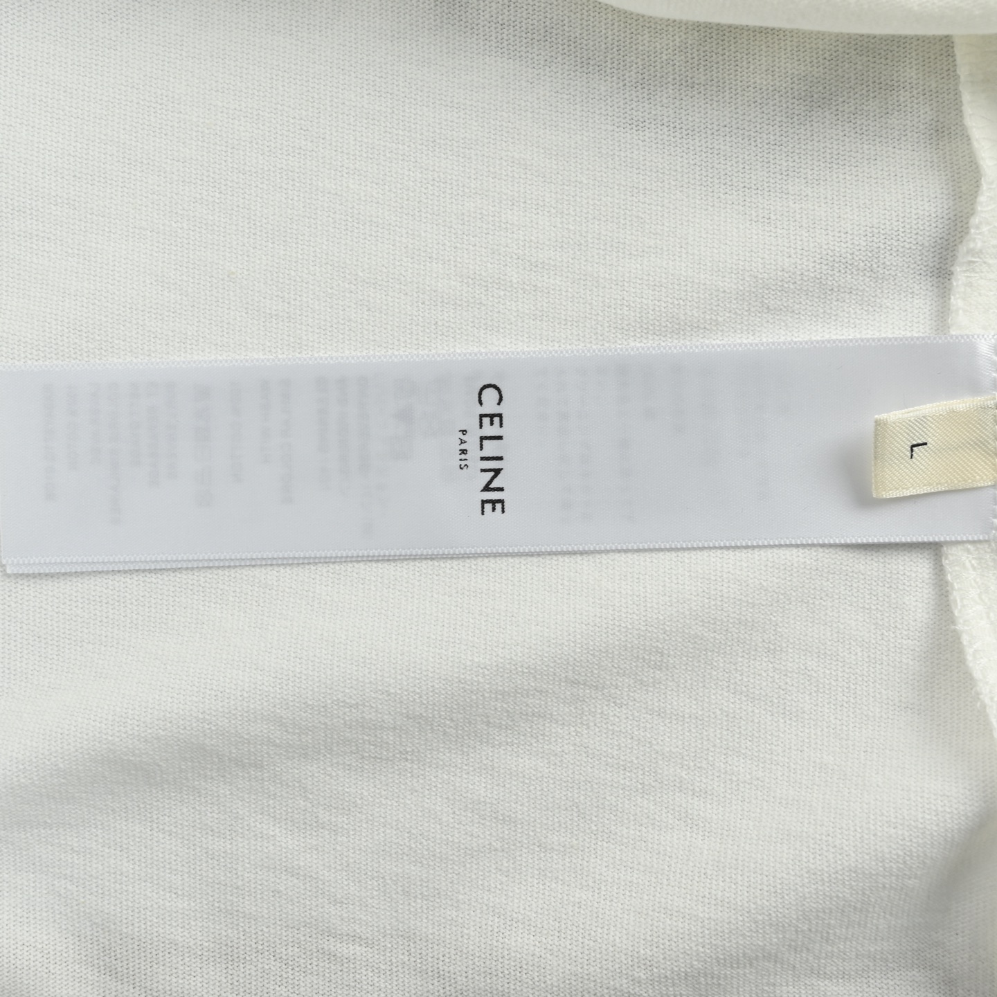 Celine 赛琳 弧型植绒印花短袖