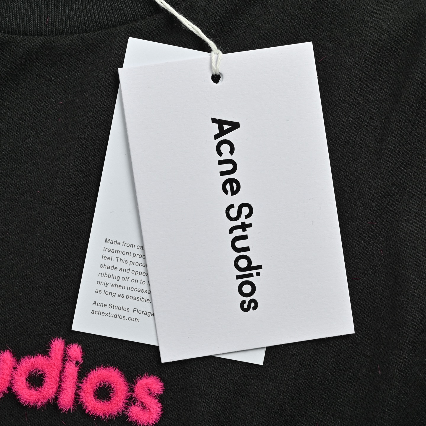 Acne Studios 新年限定粉色植绒字母印花短袖-Chinese UA Cheap High Quatity Brand Clothes Bags handbags Sneakers wholesale wholesaler seller from China Factory suppliers Fashion Clothing Shoes best Quality Beautiful Price Acne Studios 新年限定粉色植绒字母印花短袖