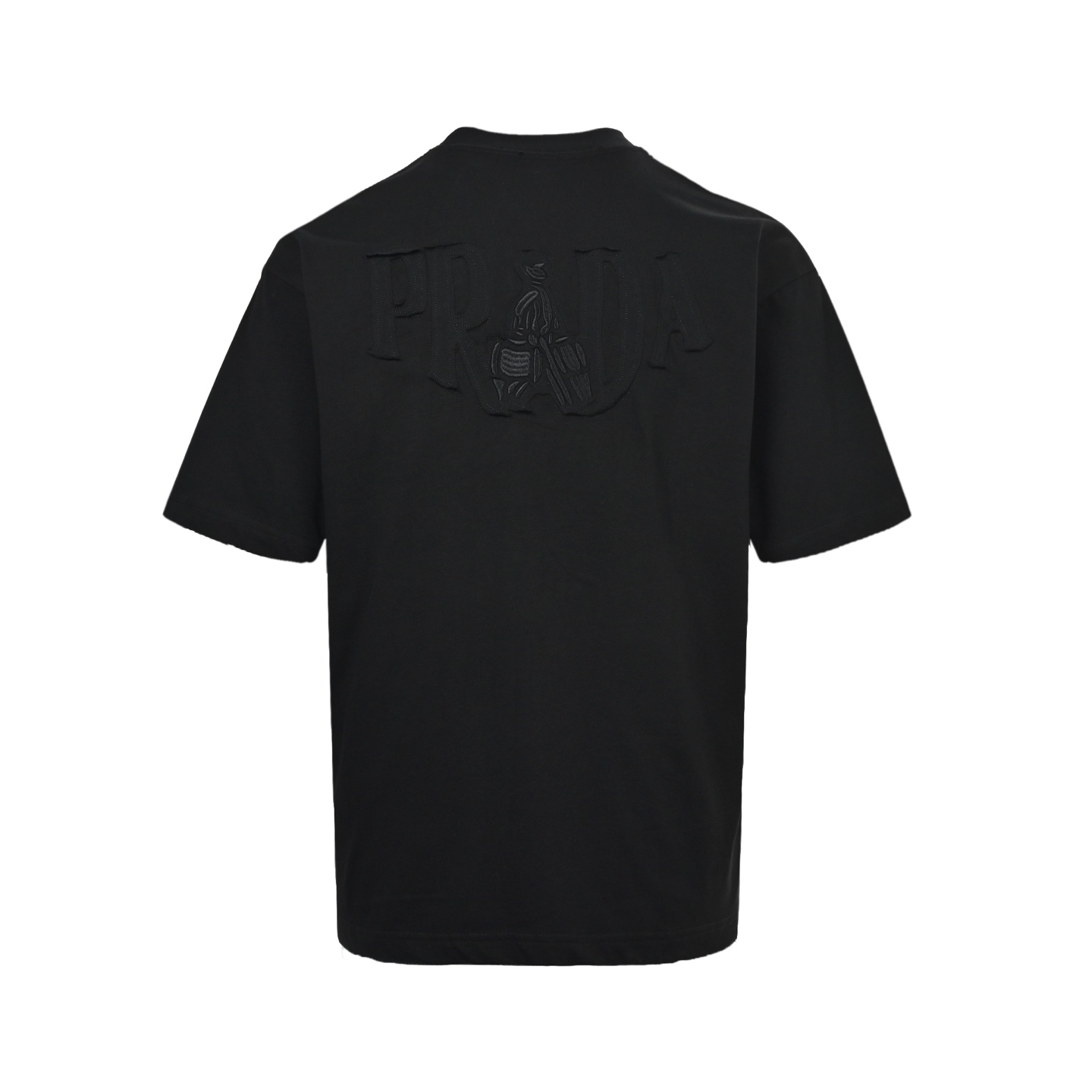 Prada/普拉达 26ss 小人刺绣贴布字母水洗短袖 白色 黑色-Top High Quatity Cheap Sneakers Fashion Clothing Clothes Bags handbags Shoes of all Brand wholesale With The best Quality And Beautiful Price from China Factory Chinese suppliers wholesaler seller Prada/普拉达 26ss 小人刺绣贴布字母水洗短袖 白色 黑色