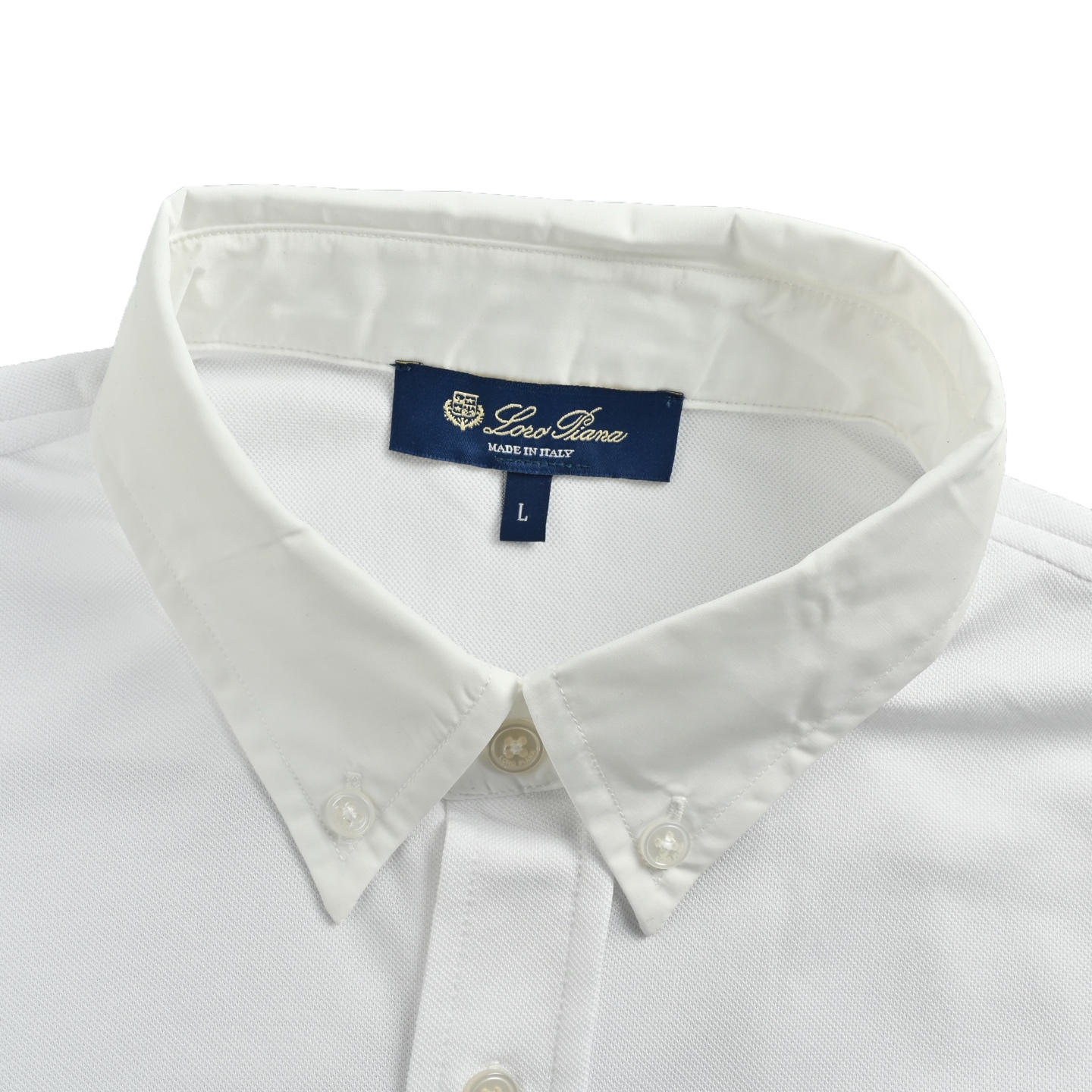 LORO PIANA LP 标识刺绣长袖衬衫