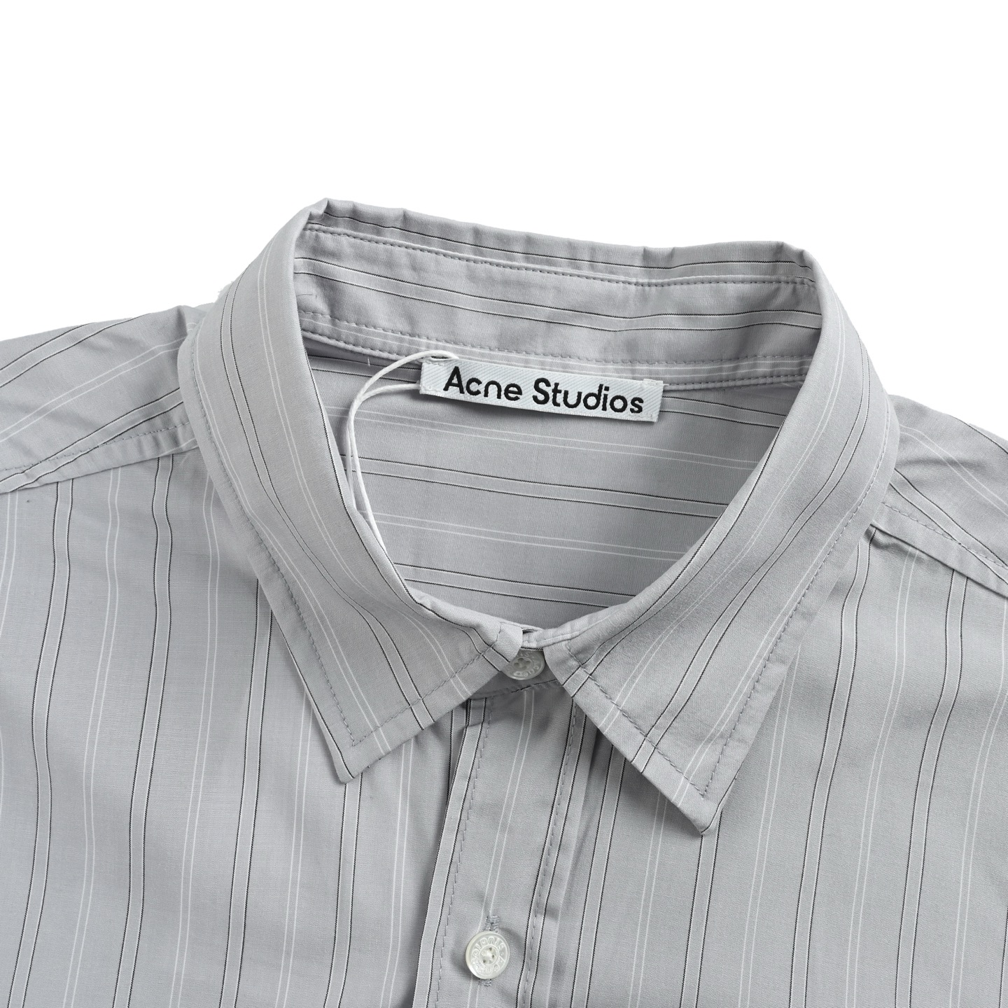 Acne Studios 标签条纹长袖衬衫