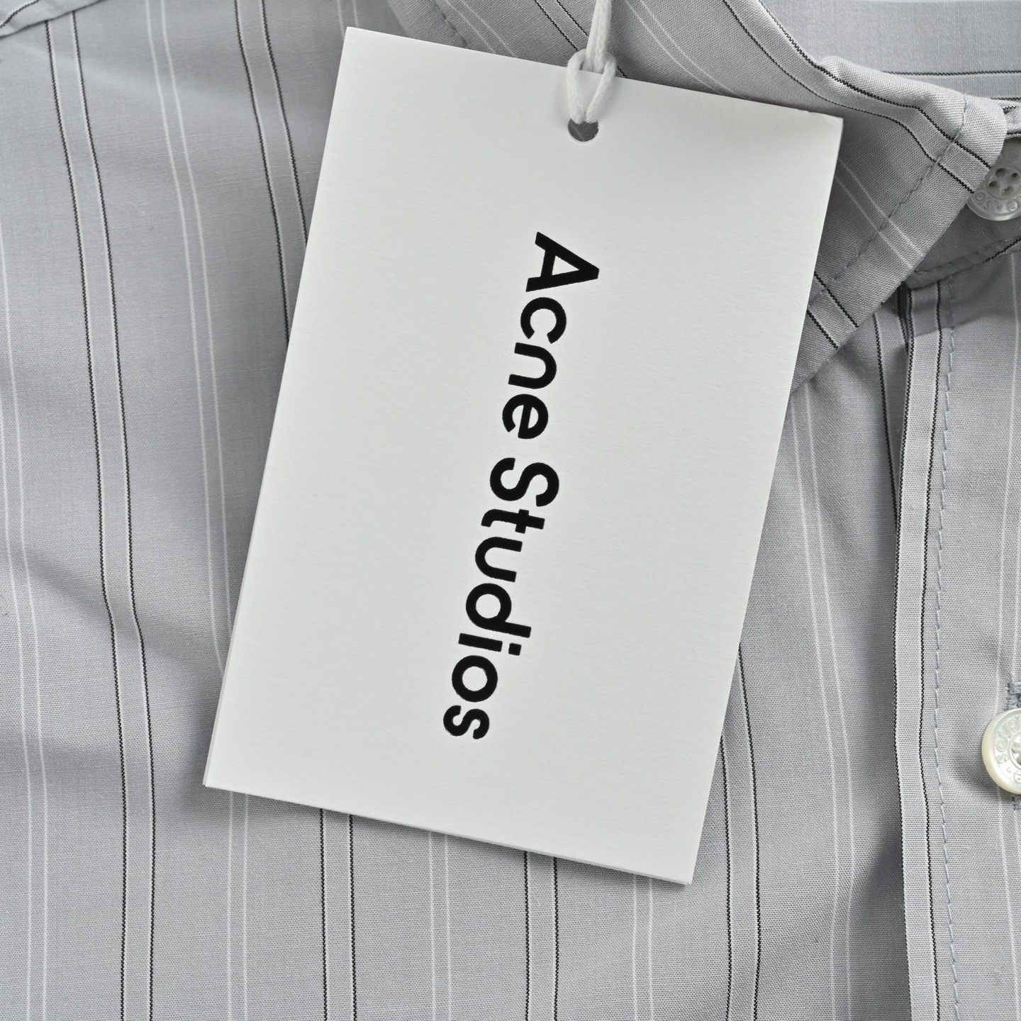 Acne Studios 标签条纹长袖衬衫