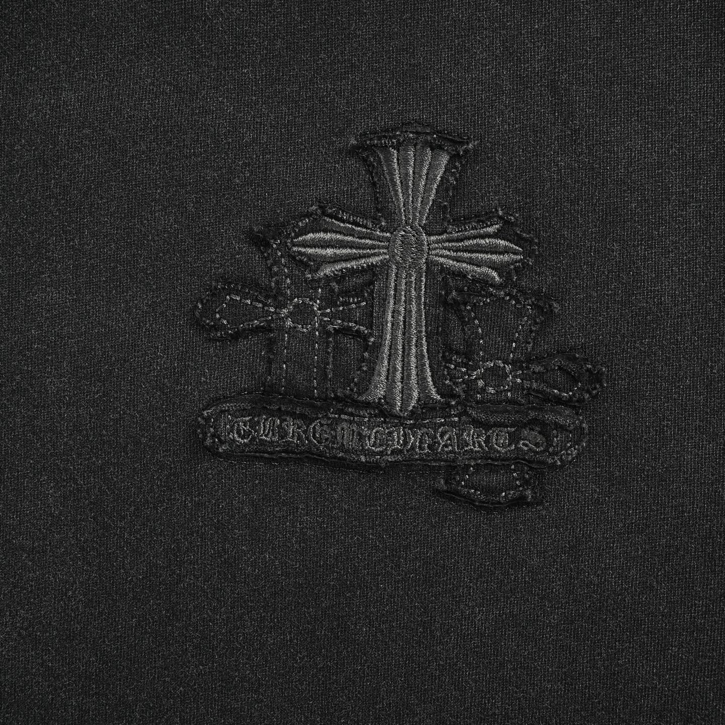 Chrome Hearts/克罗心 十字架花簇贴布水洗短袖