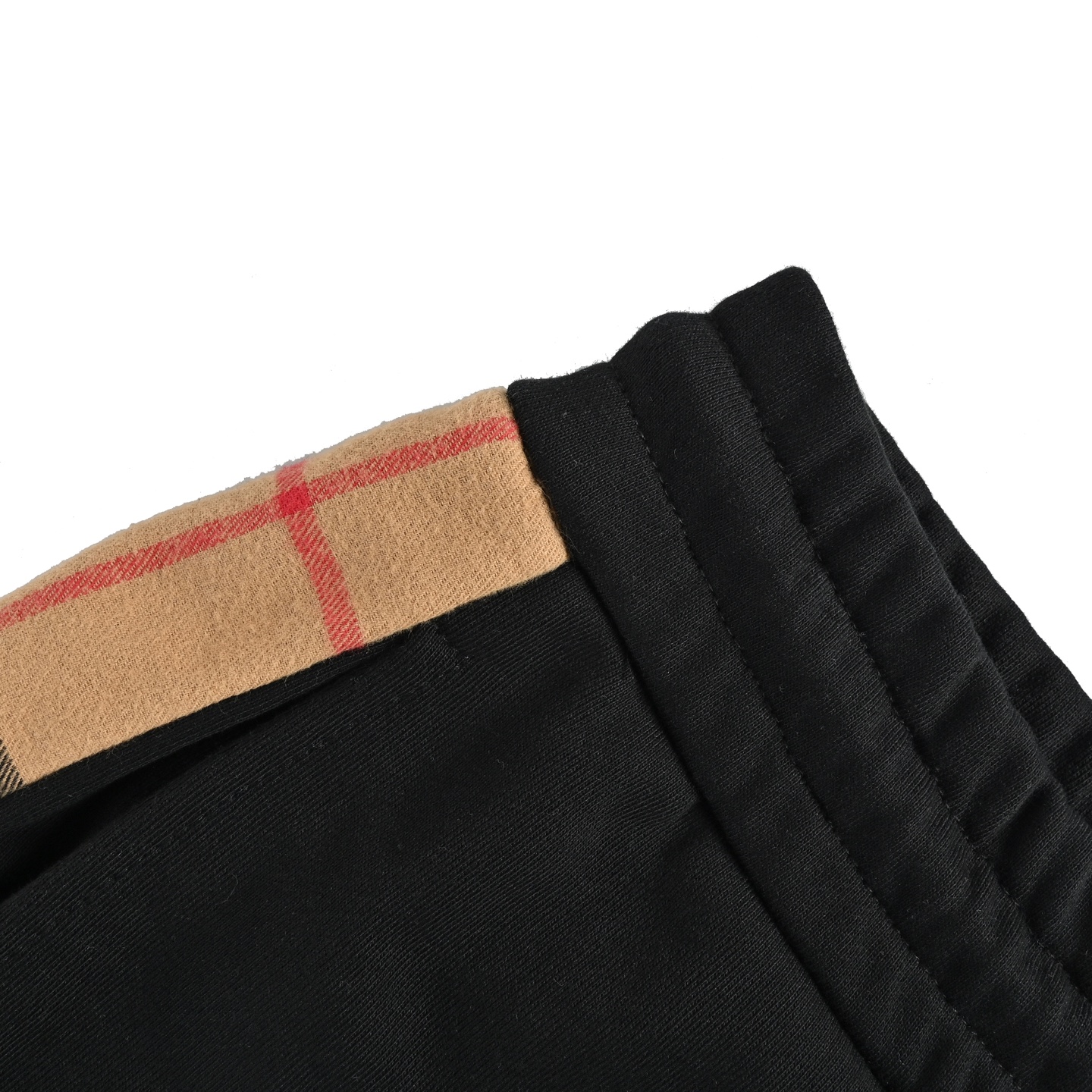 Burberry/巴宝莉 侧边格纹拼接短裤