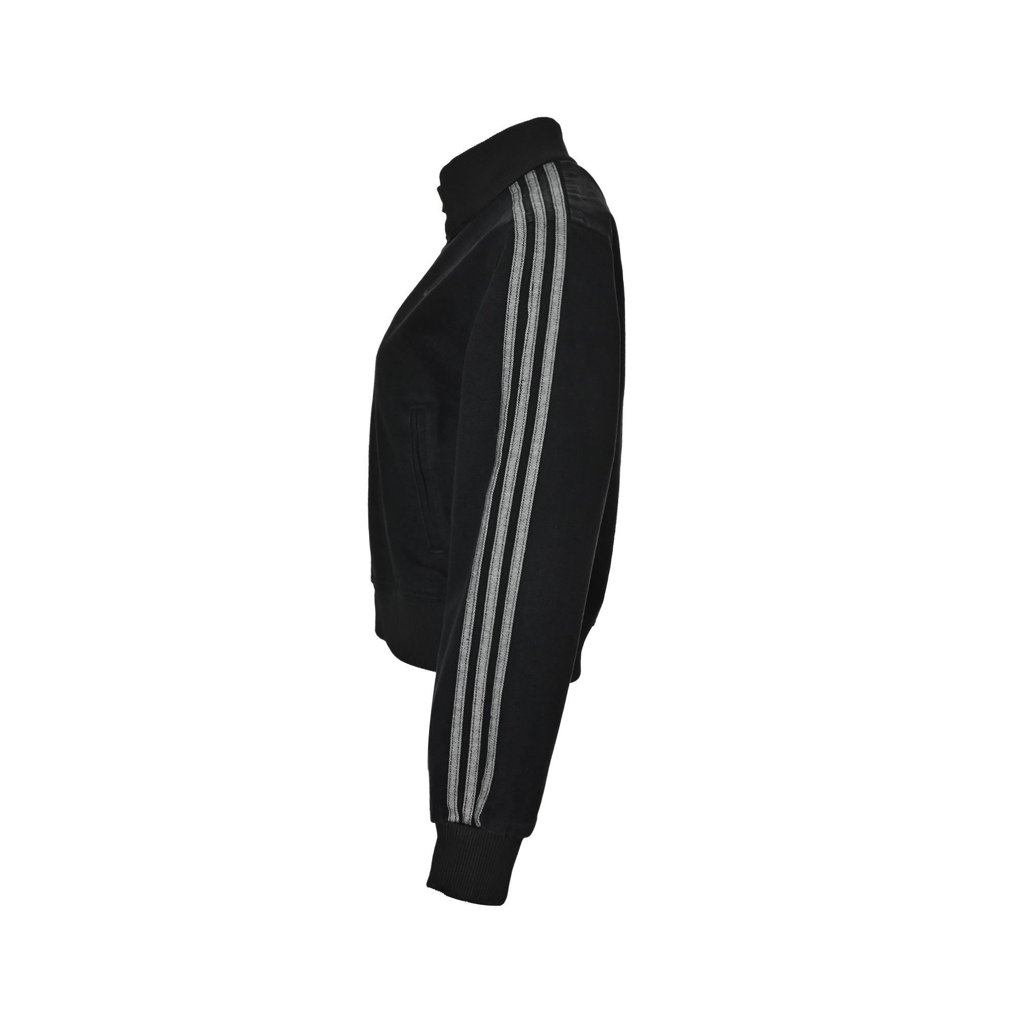 女款） Adidas 阿迪达斯 女士三叶草三杠牛仔外套