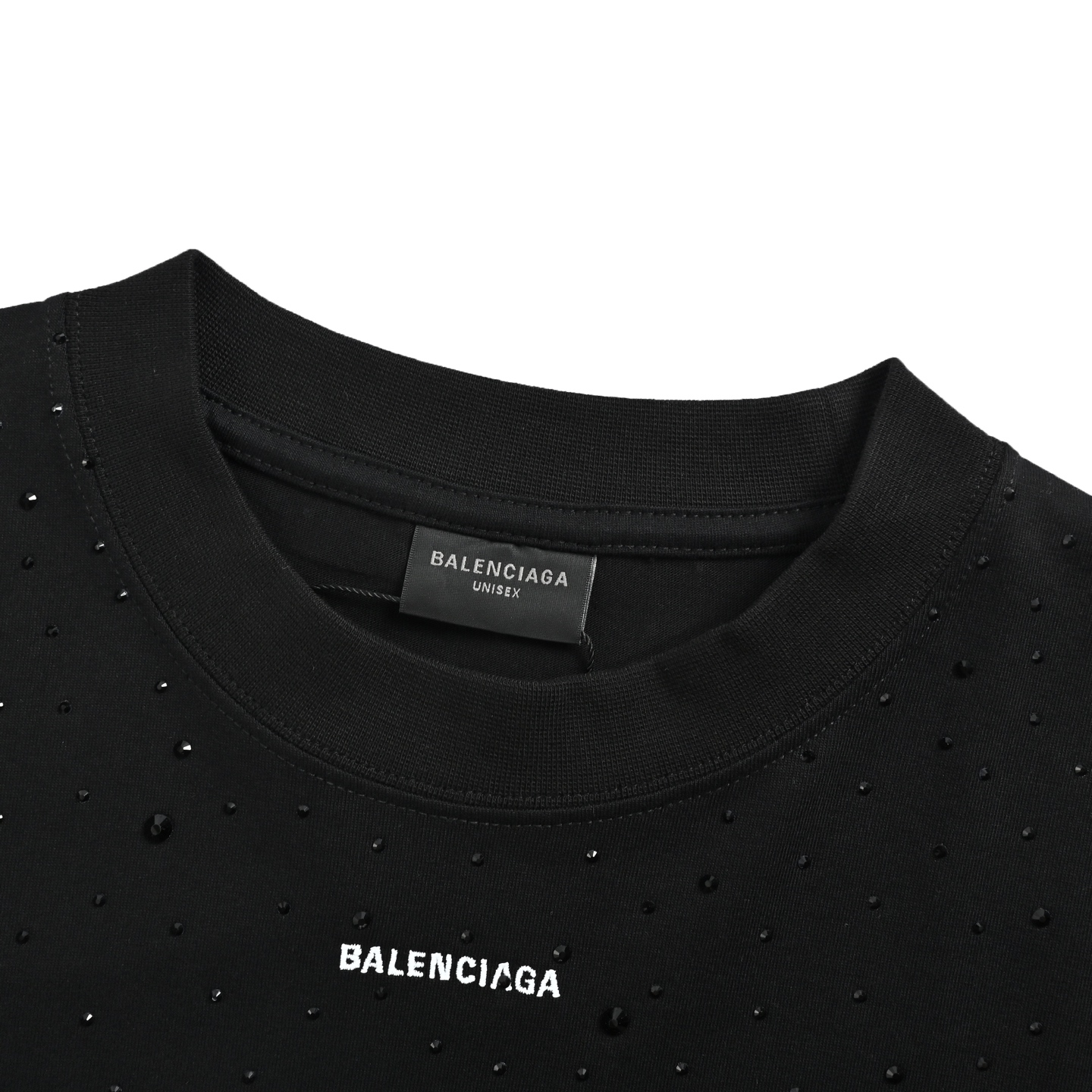 Balenciaga 巴黎世家 烫钻满钻小字母刺绣短袖-Chinese UA Cheap High Quatity Brand Clothes Bags handbags Sneakers wholesale wholesaler seller from China Factory suppliers Fashion Clothing Shoes best Quality Beautiful Price Balenciaga 巴黎世家 烫钻满钻小字母刺绣短袖
