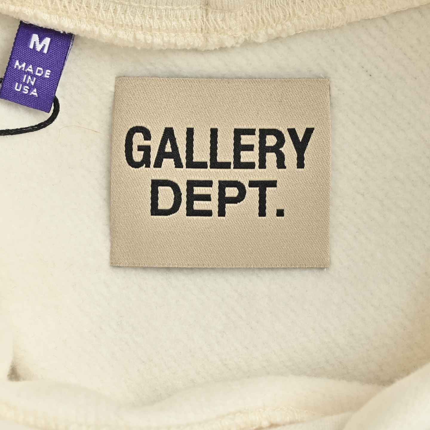 GALLERY DEPT G字母真皮补丁连帽卫衣