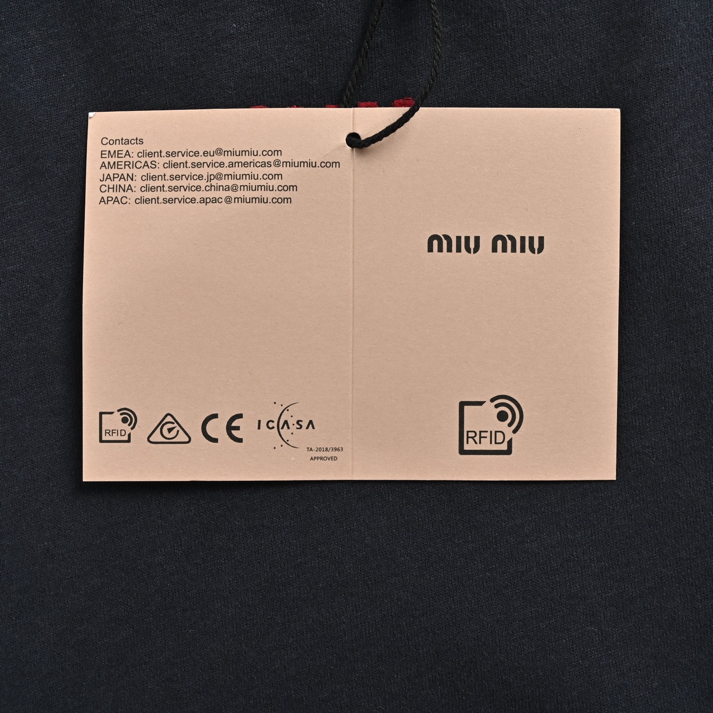 Miu Miu 缪缪 26ss 撞色拼接长袖T恤-Chinese UA Cheap High Quatity Brand Clothes Bags handbags Sneakers wholesale wholesaler seller from China Factory suppliers Fashion Clothing Shoes best Quality Beautiful Price Miu Miu 缪缪 26ss 撞色拼接长袖T恤