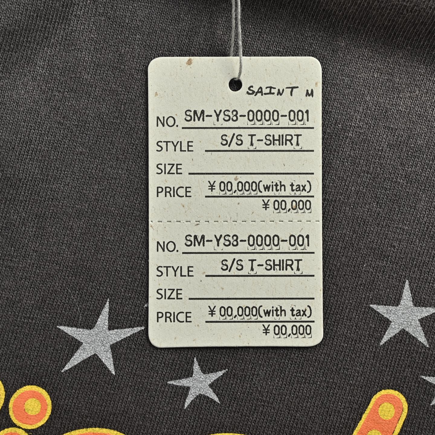 SAINT MICHAEL 25ss 星星标语印花短袖