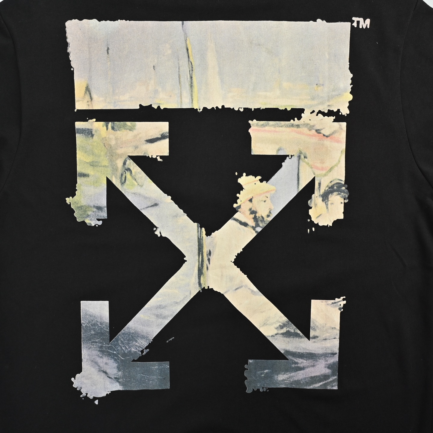 OFF WHITE C O VIRGIL 19ss 水彩油画箭头印花短袖-Chinese UA Cheap High Quatity Brand Clothes Bags handbags Sneakers wholesale wholesaler seller from China Factory suppliers Fashion Clothing Shoes best Quality Beautiful Price OFF WHITE C O VIRGIL 19ss 水彩油画箭头印花短袖
