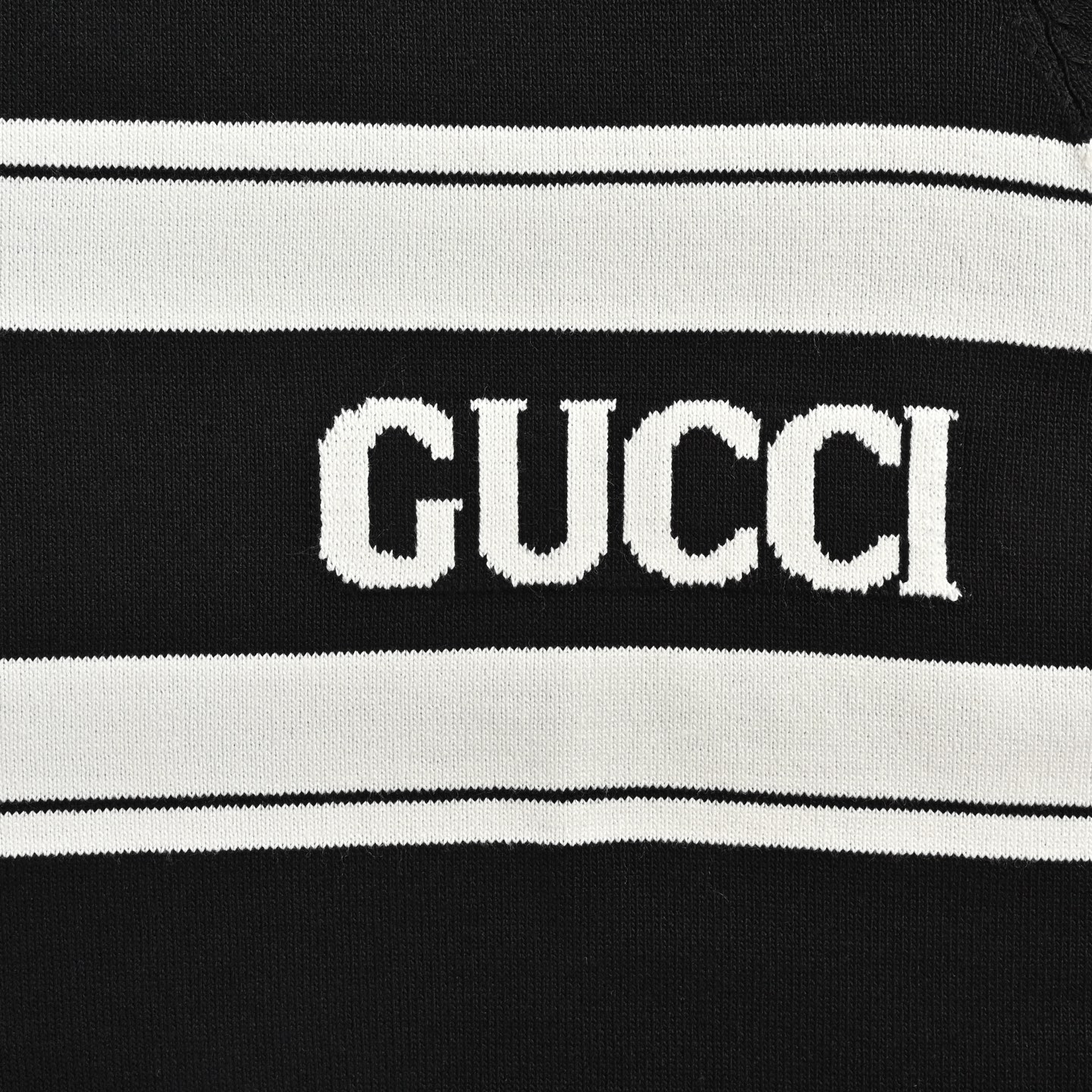 Gucci 古驰 条纹字母提花针织Polo短袖-Chinese UA Cheap High Quatity Brand Clothes Bags handbags Sneakers wholesale wholesaler seller from China Factory suppliers Fashion Clothing Shoes best Quality Beautiful Price Gucci 古驰 条纹字母提花针织Polo短袖
