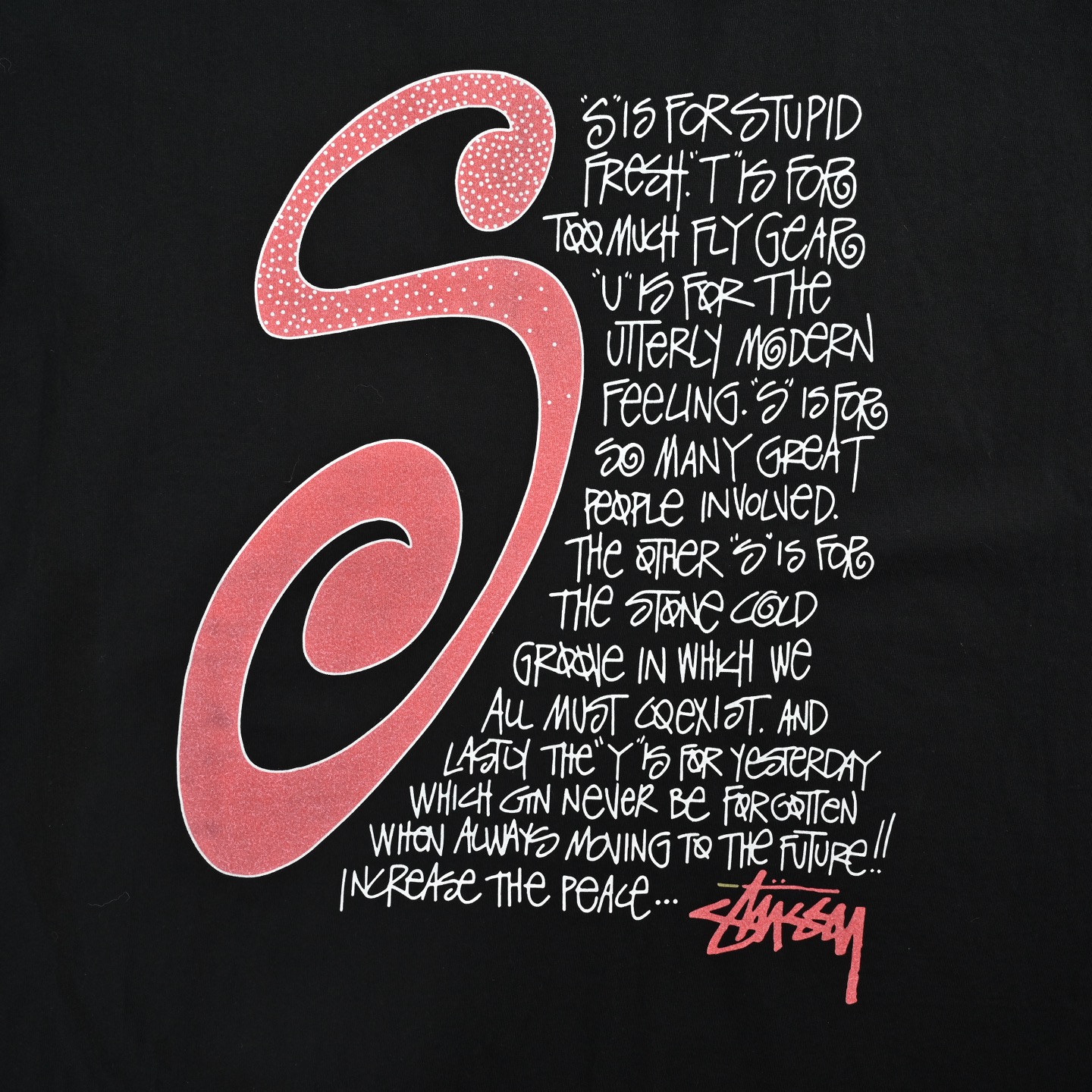 Stussy/斯图西 蚊香漩涡logo印花短袖 黑色