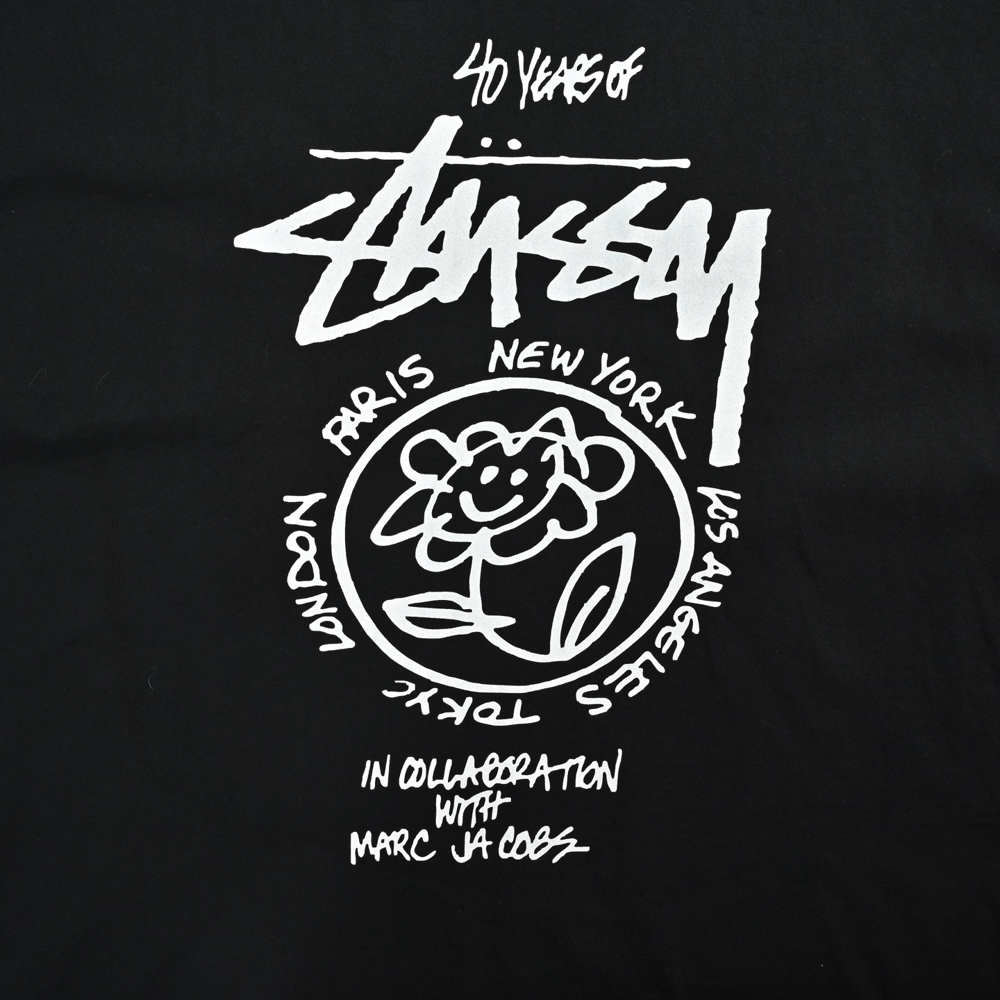 Stussy/斯图西 40周年经典巡游印花短袖 黑色