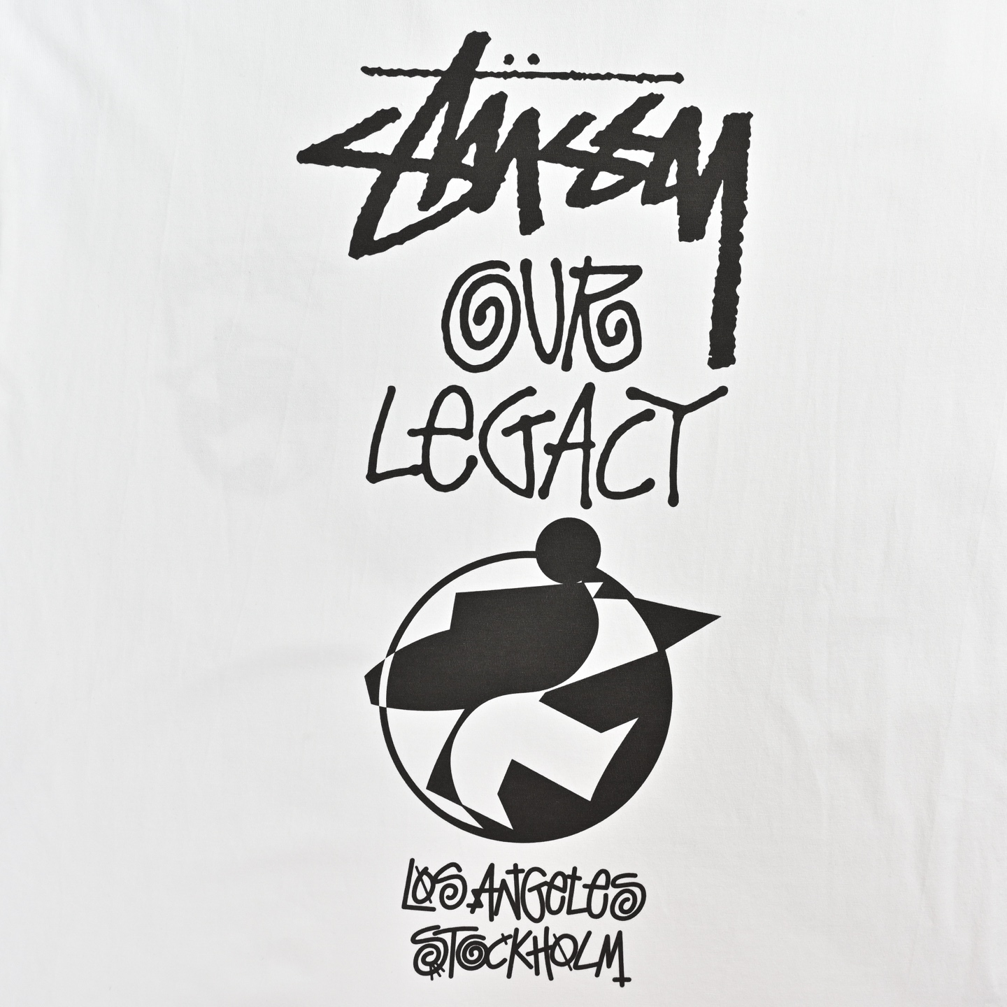 Stussy/斯图西 后背几何图案印花短袖 白色 穿着方式 圆领-Top High Quatity Cheap Sneakers Fashion Clothing Clothes Bags handbags Shoes of all Brand wholesale With The best Quality And Beautiful Price from China Factory Chinese suppliers wholesaler seller Stussy/斯图西 后背几何图案印花短袖 白色 穿着方式 圆领