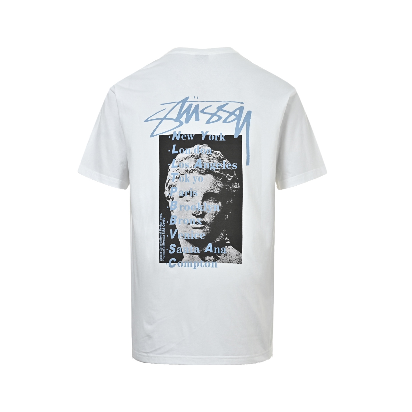 Stussy/斯图西 复古雕塑印花短袖 白色